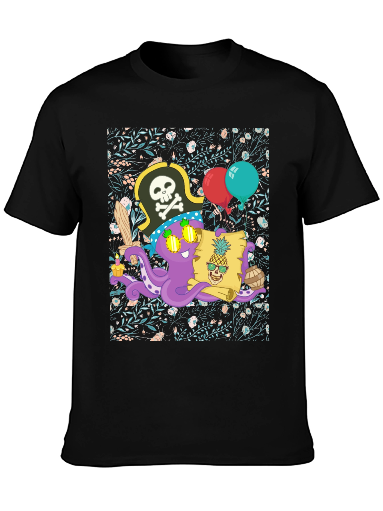 Pirate Octopus Graphic Tee