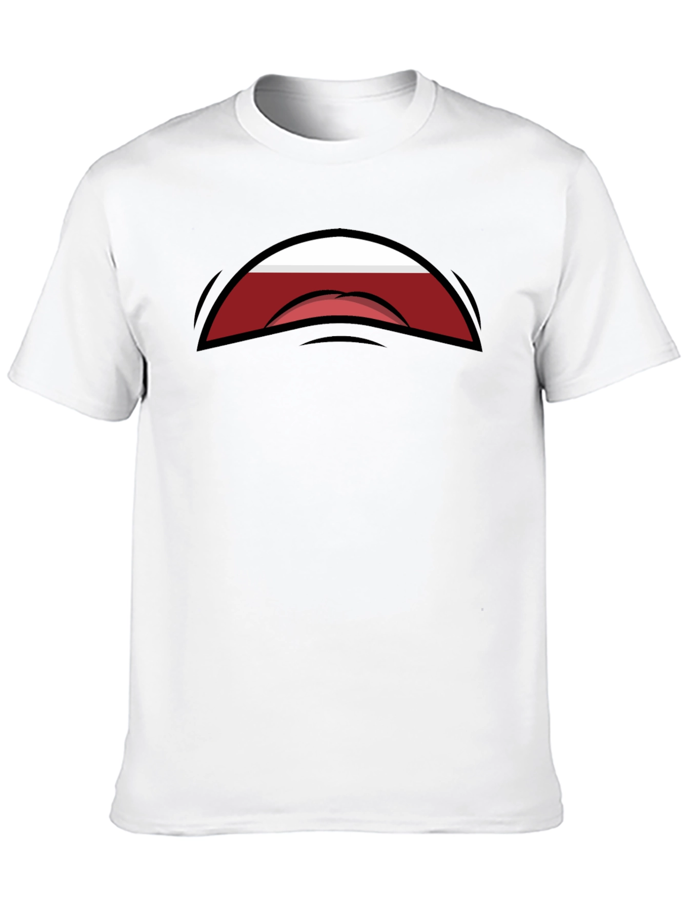 Funny Cartoon Mouth Black Graphic Tee