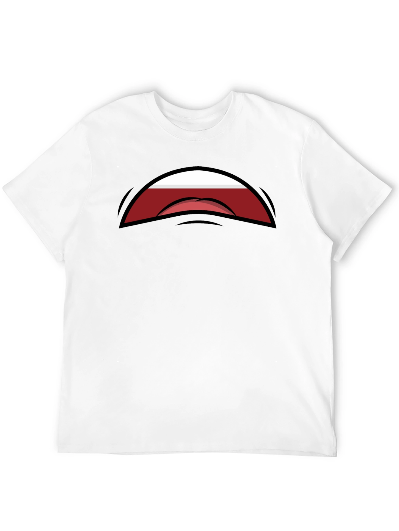 Funny Cartoon Mouth Black Graphic Tee