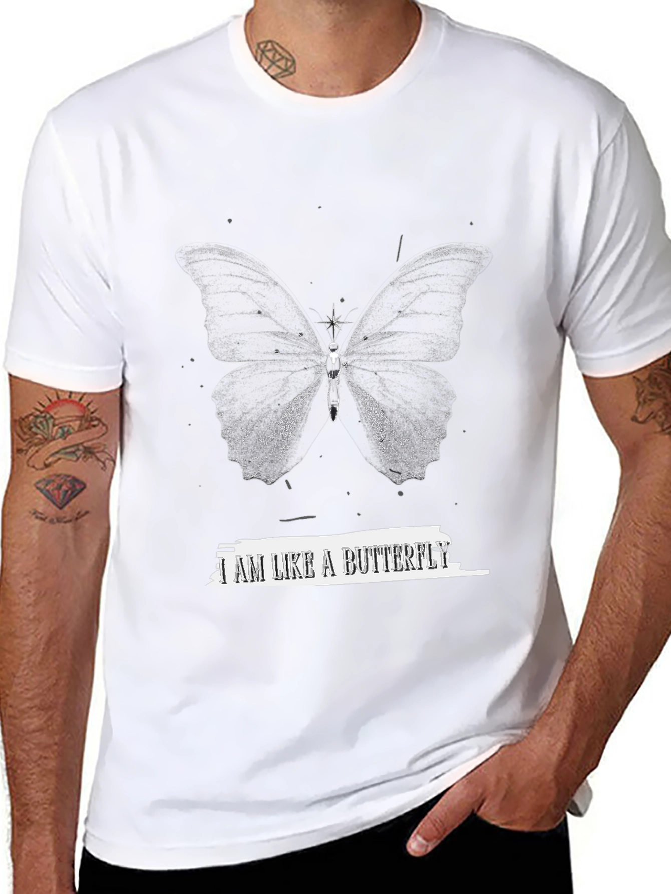 Butterfly Graphic T-Shirt - Unisex Black Tee
