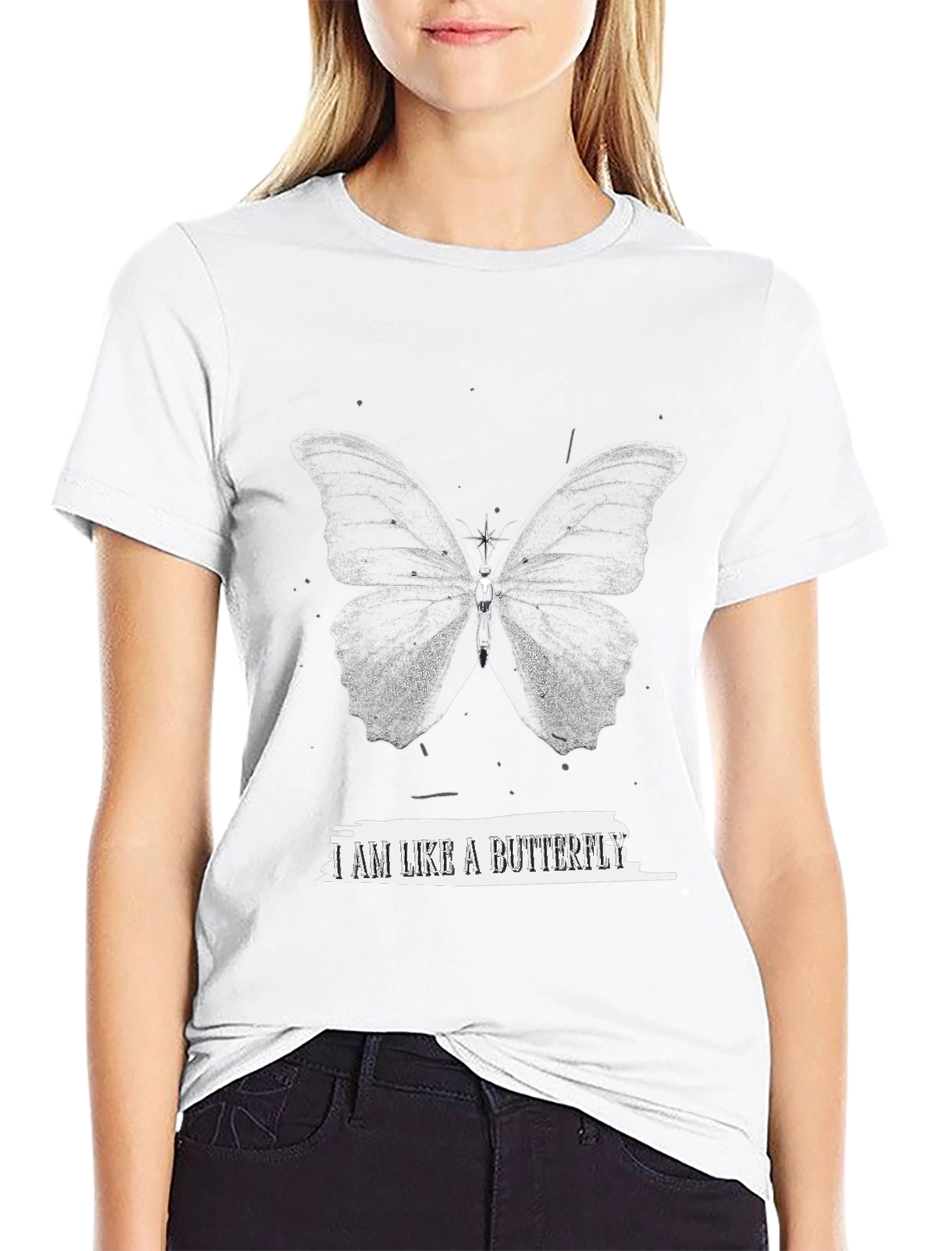 Butterfly Graphic T-Shirt - Unisex Black Tee