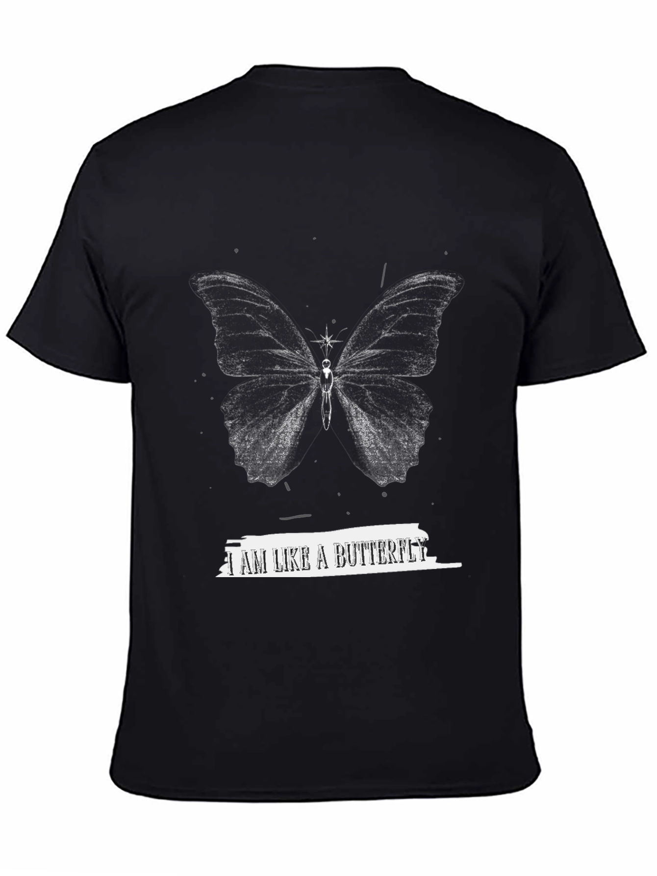 Butterfly Graphic T-Shirt - Unisex Black Tee