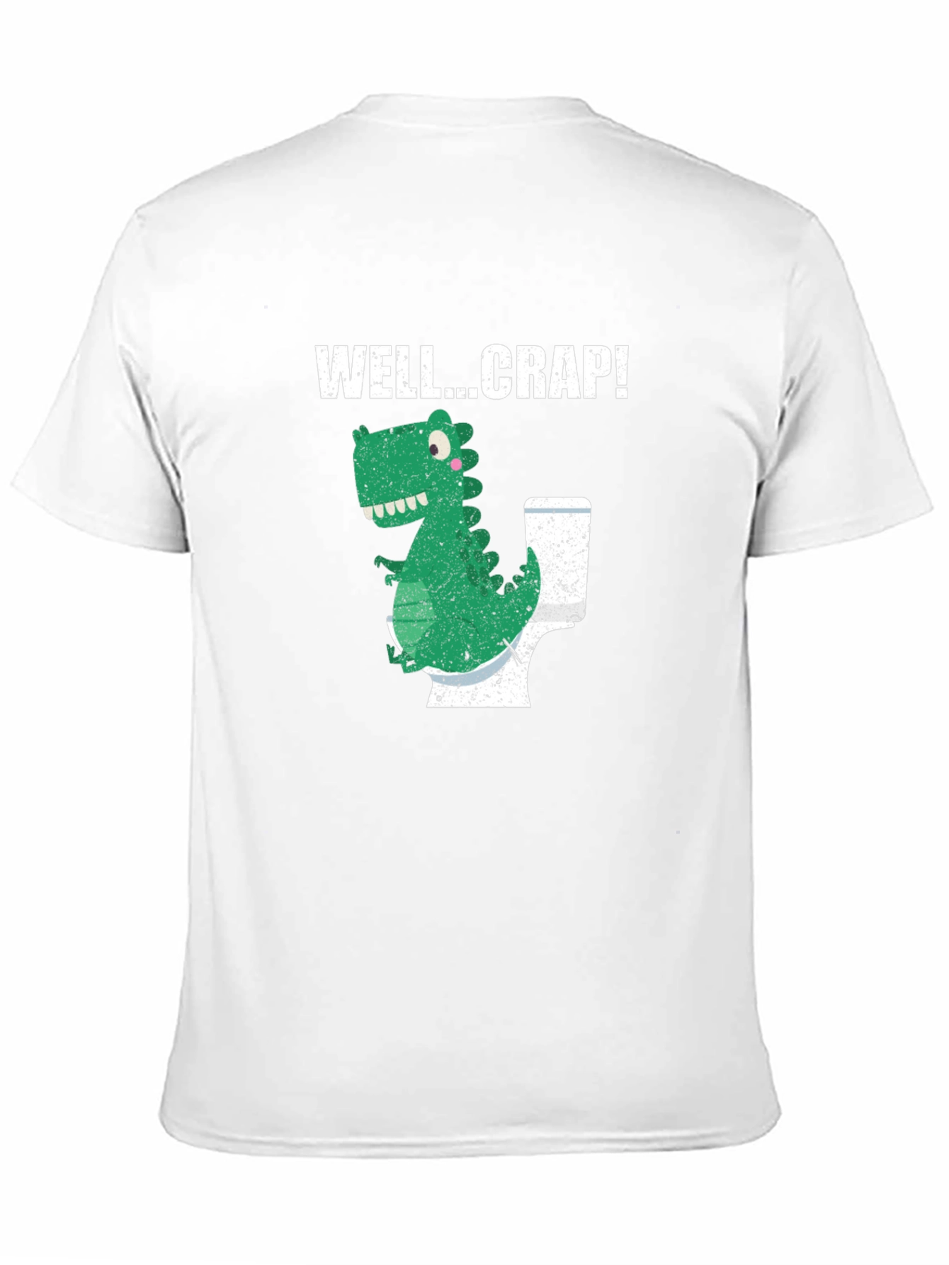 Funny Dinosaur Toilet Humor Graphic T-Shirt
