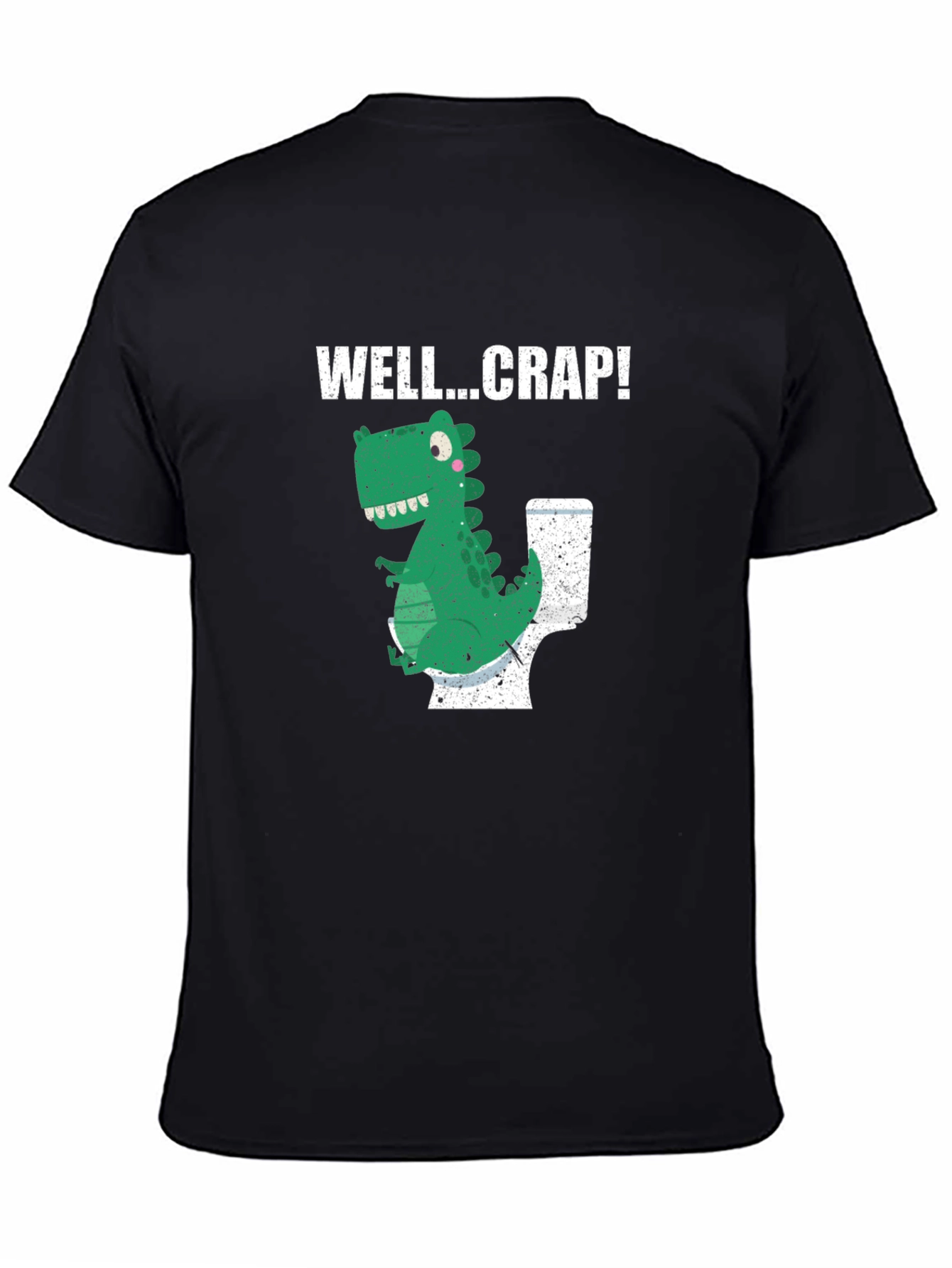 Funny Dinosaur Toilet Humor Graphic T-Shirt