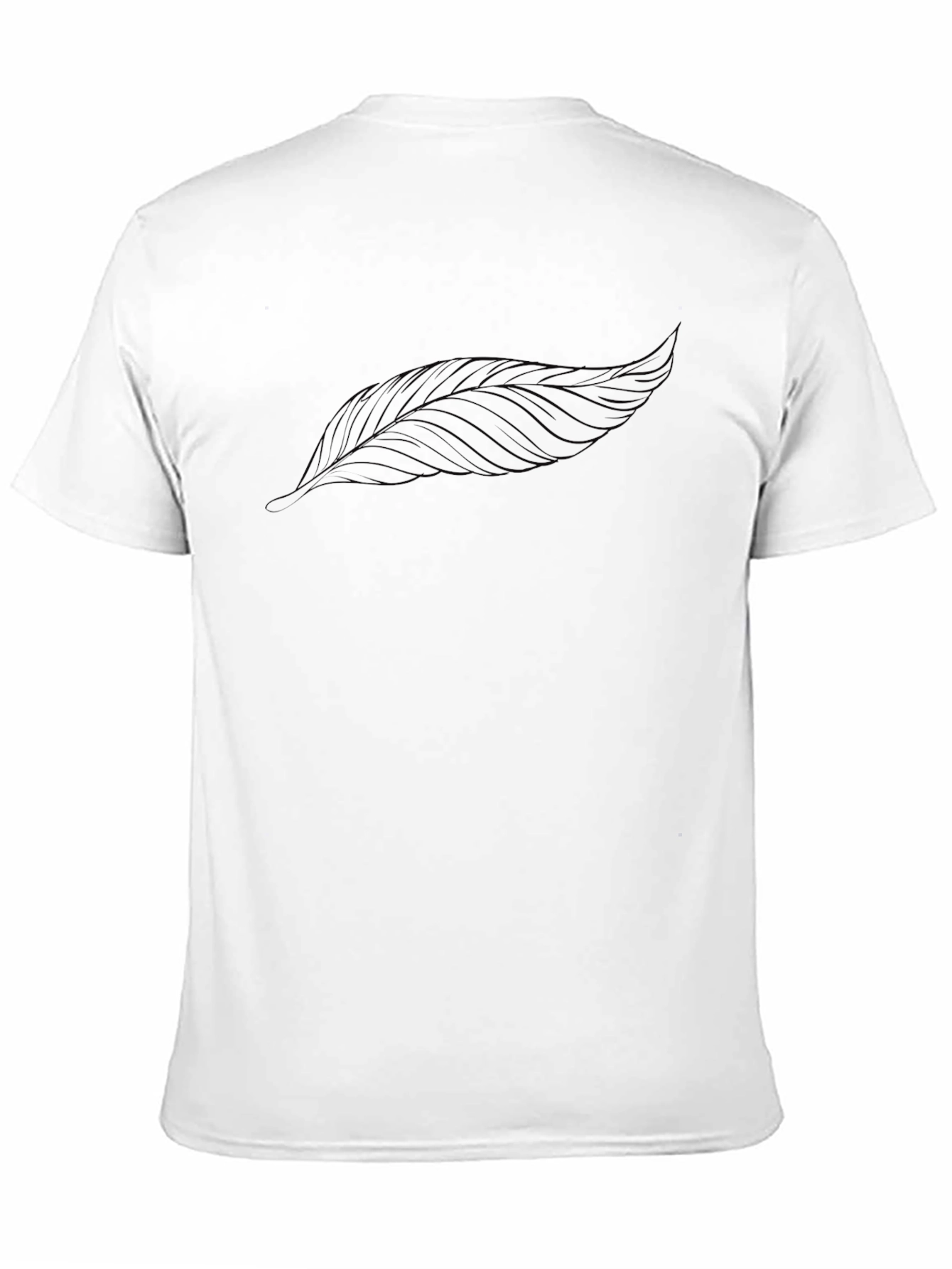 Mens Black Feather Graphic T-Shirt
