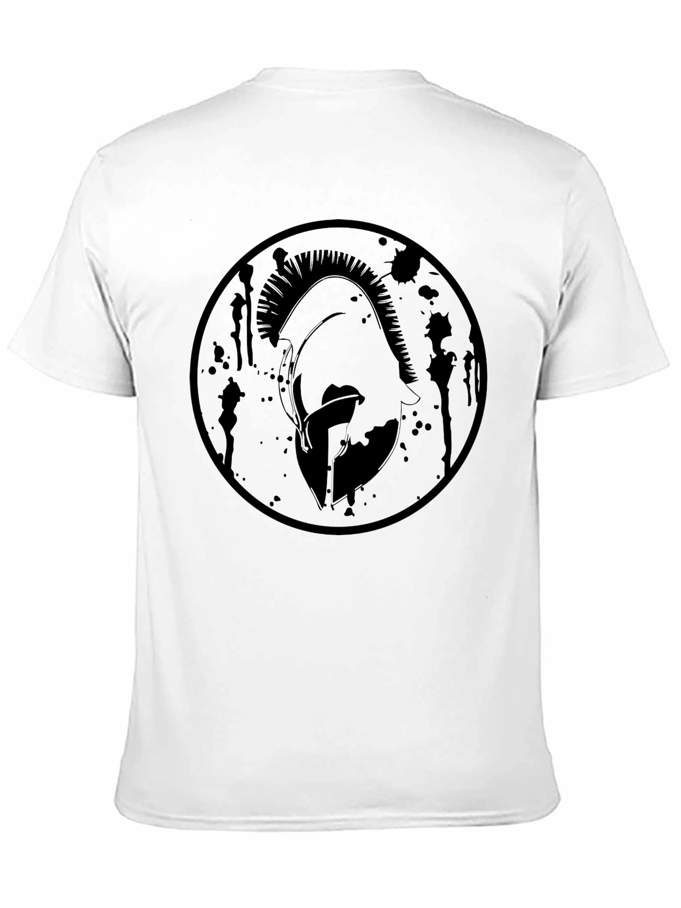 Spartan Warrior Helmet Graphic Tee - Black