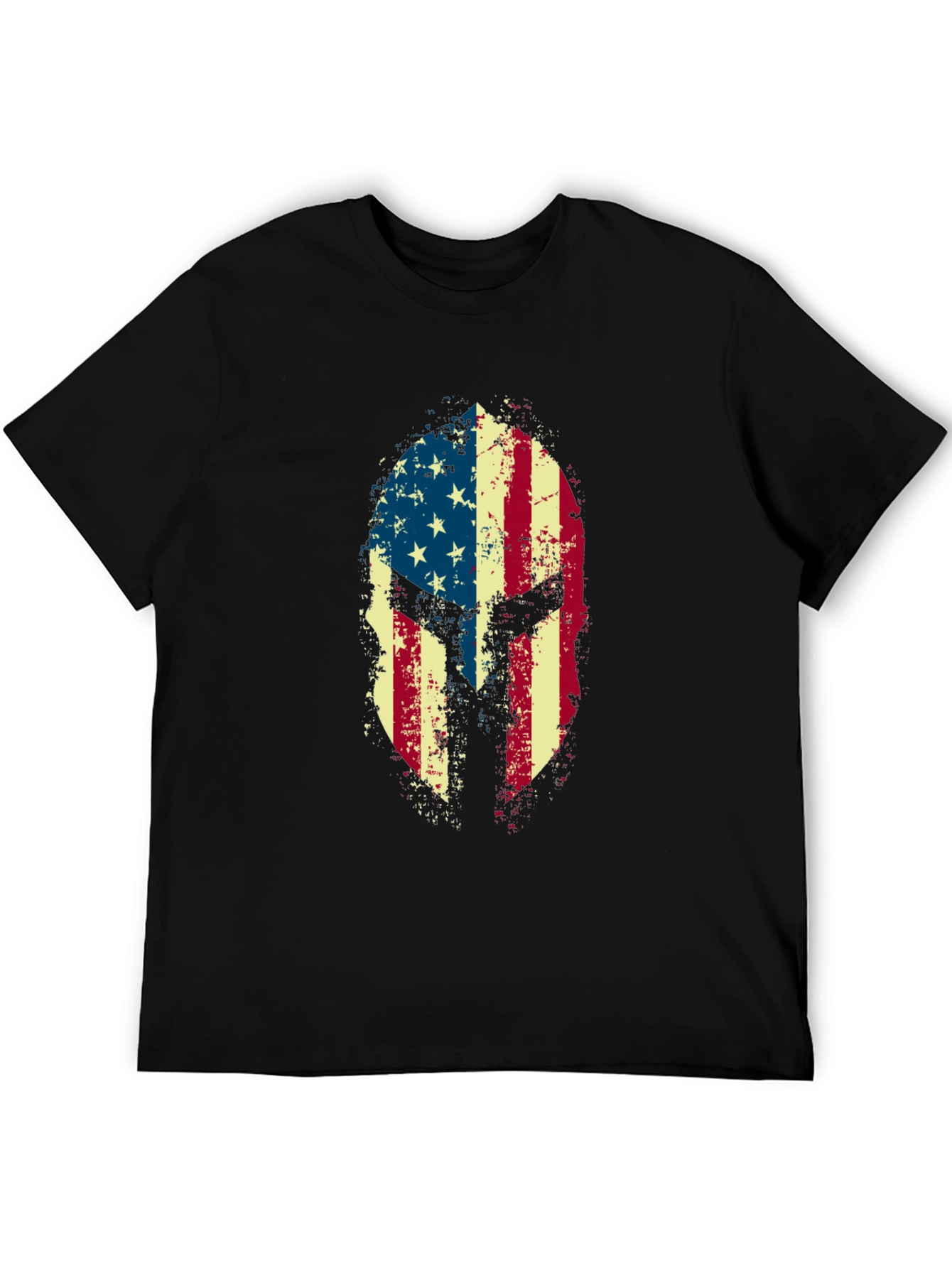 American Flag Spartan Helmet Graphic Tee