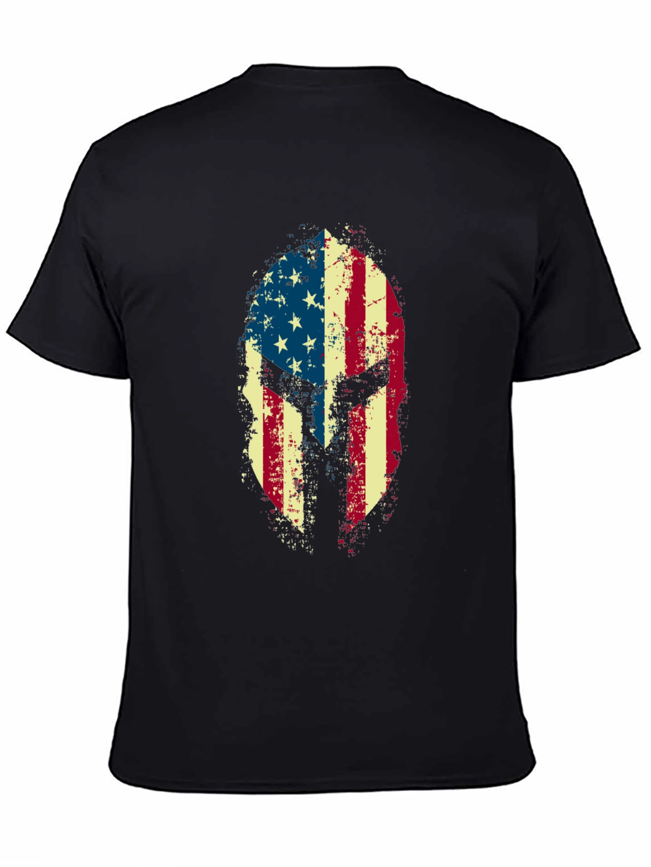 American Flag Spartan Helmet Graphic Tee