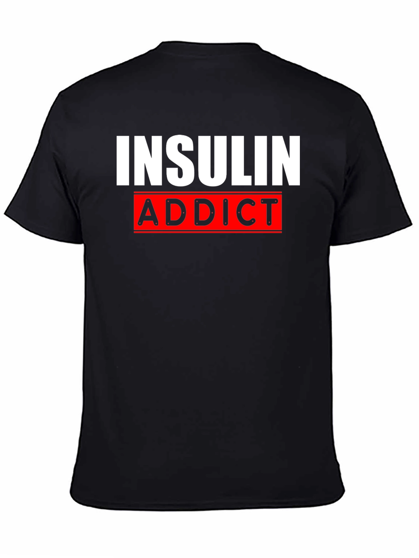 Insulin Addict Graphic T-Shirt - Black Cotton Tee