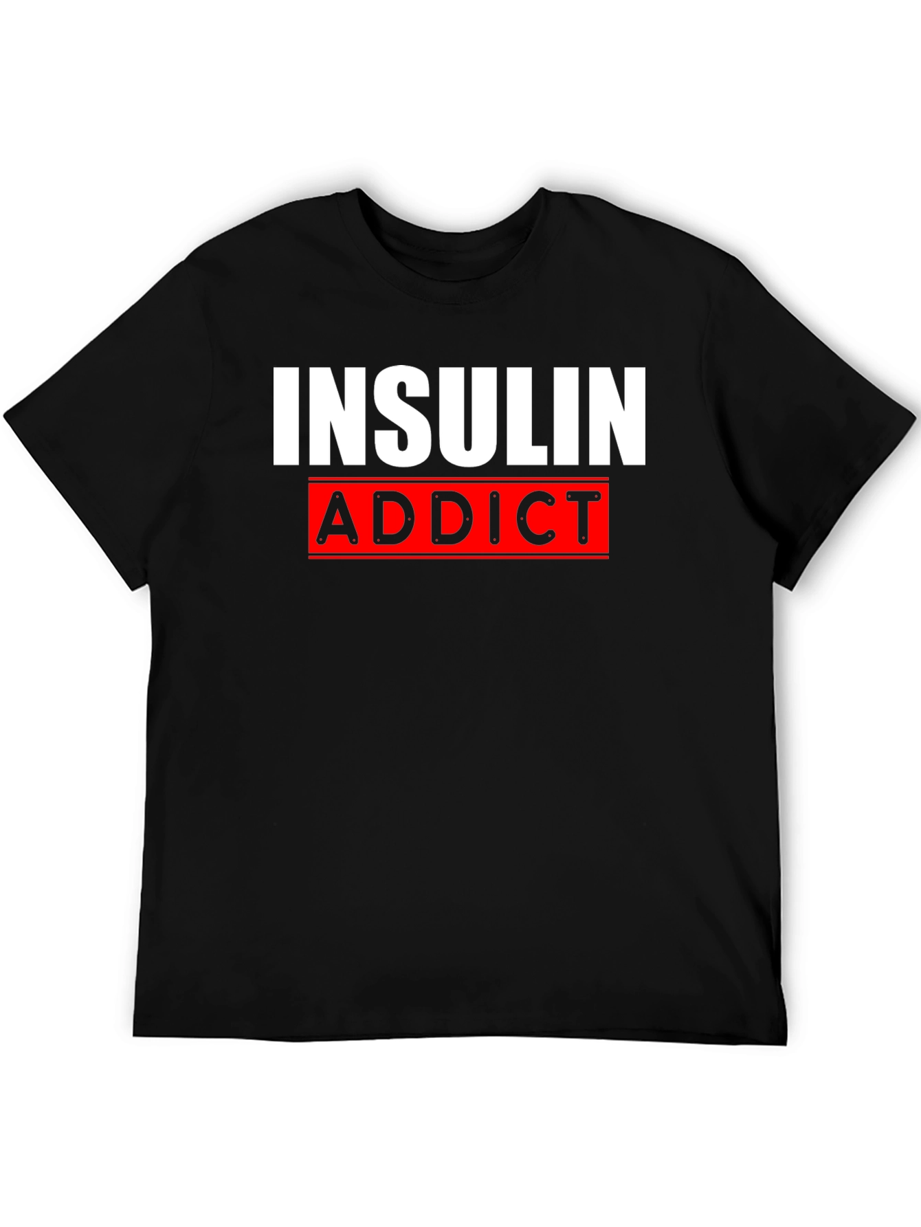 Insulin Addict Graphic T-Shirt - Black Cotton Tee