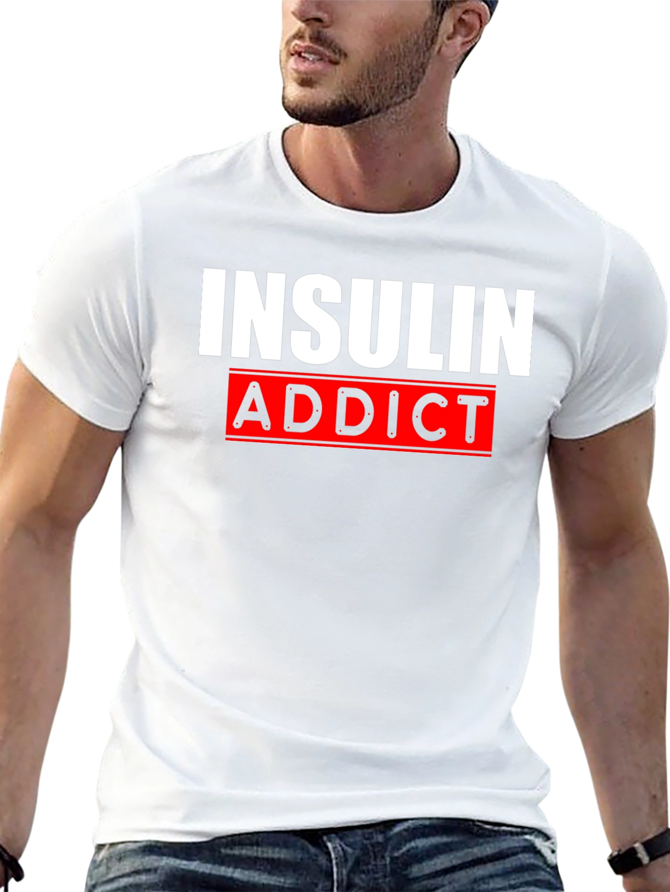 Insulin Addict Graphic T-Shirt - Black Cotton Tee