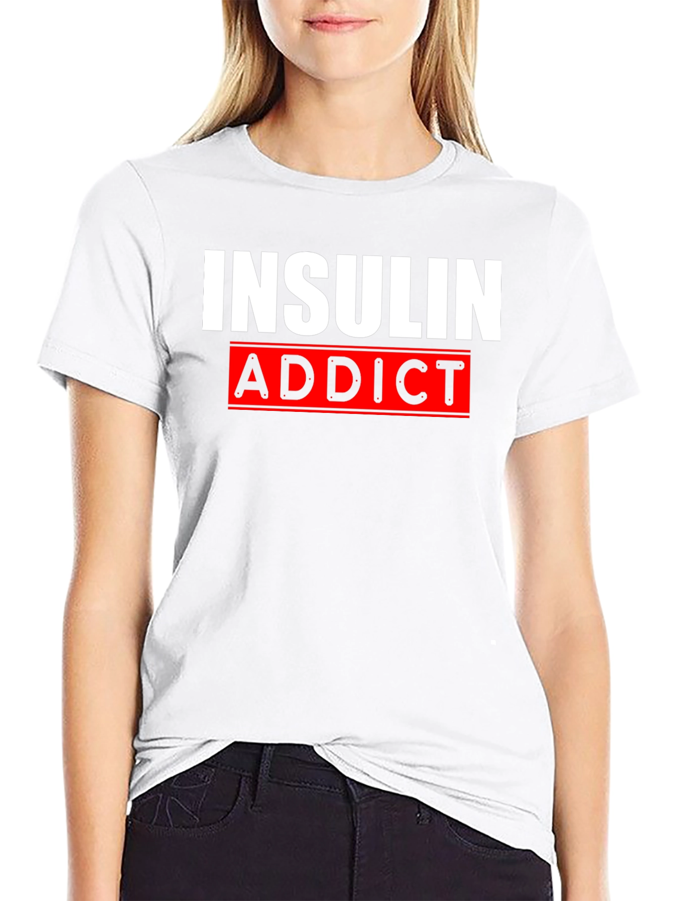 Insulin Addict Graphic T-Shirt - Black Cotton Tee