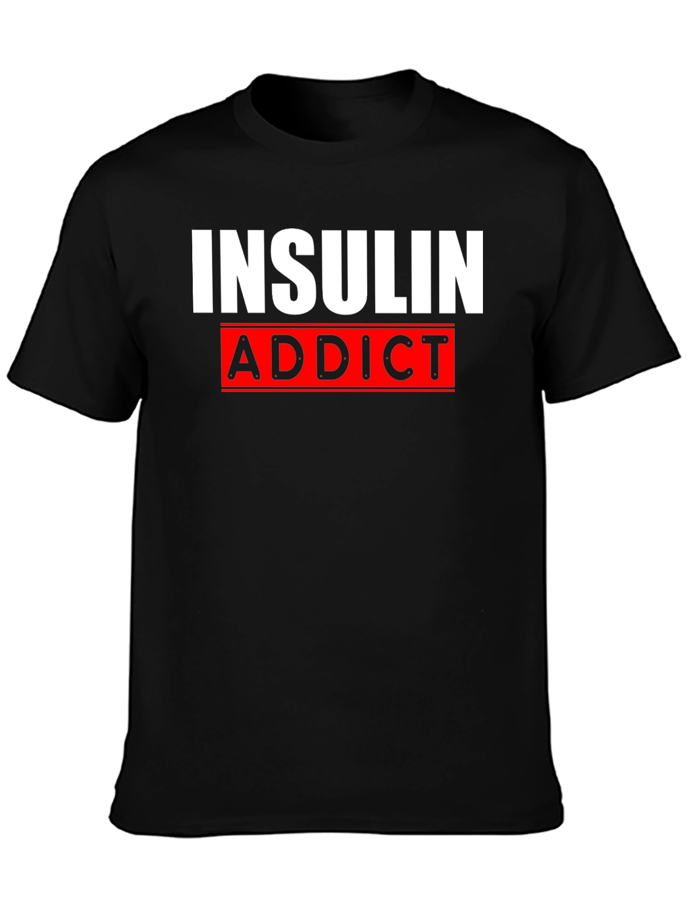 Insulin Addict Graphic T-Shirt - Black Cotton Tee
