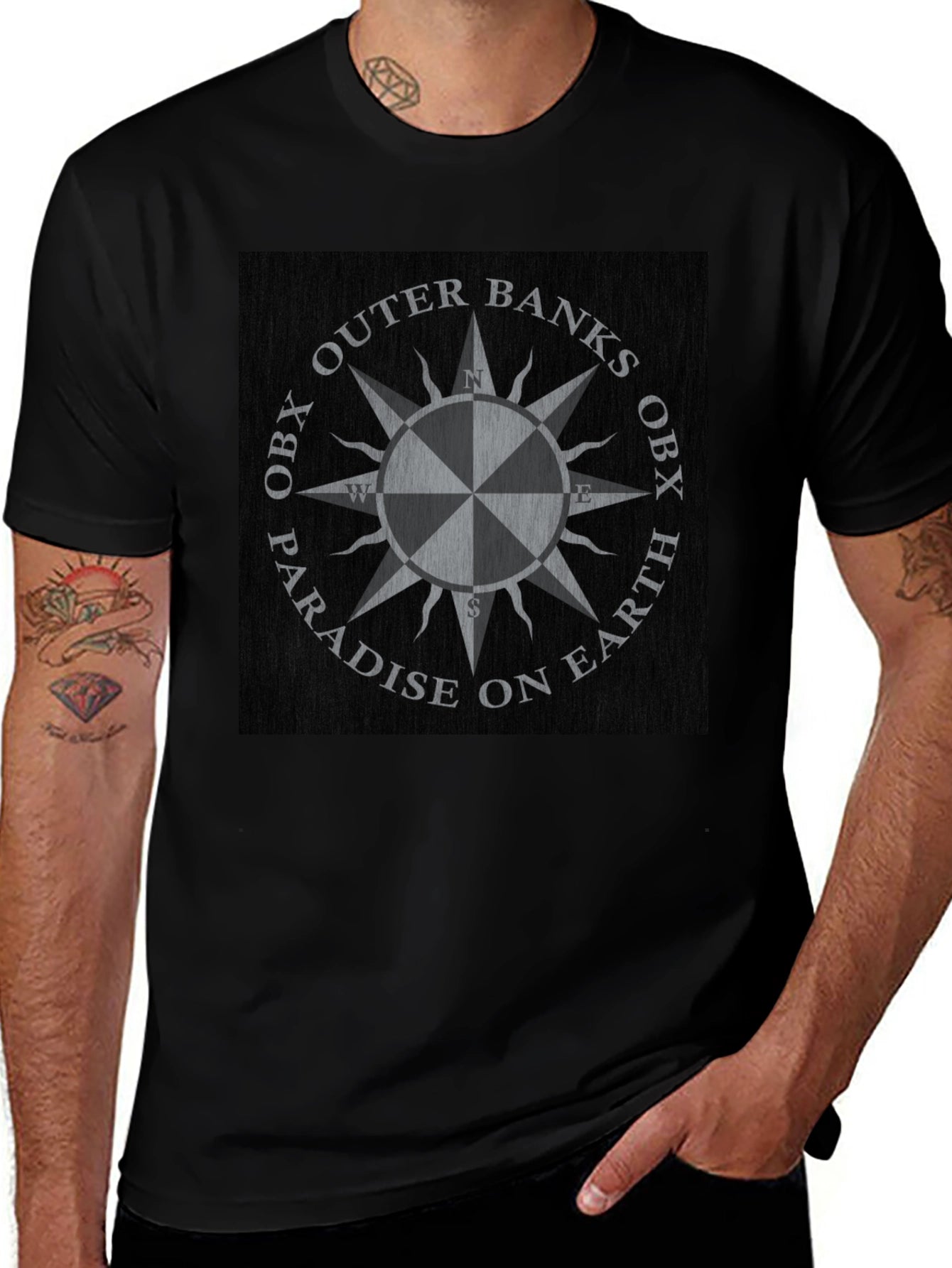 Outer Banks Compass T-Shirt - Paradise on Earth OBX
