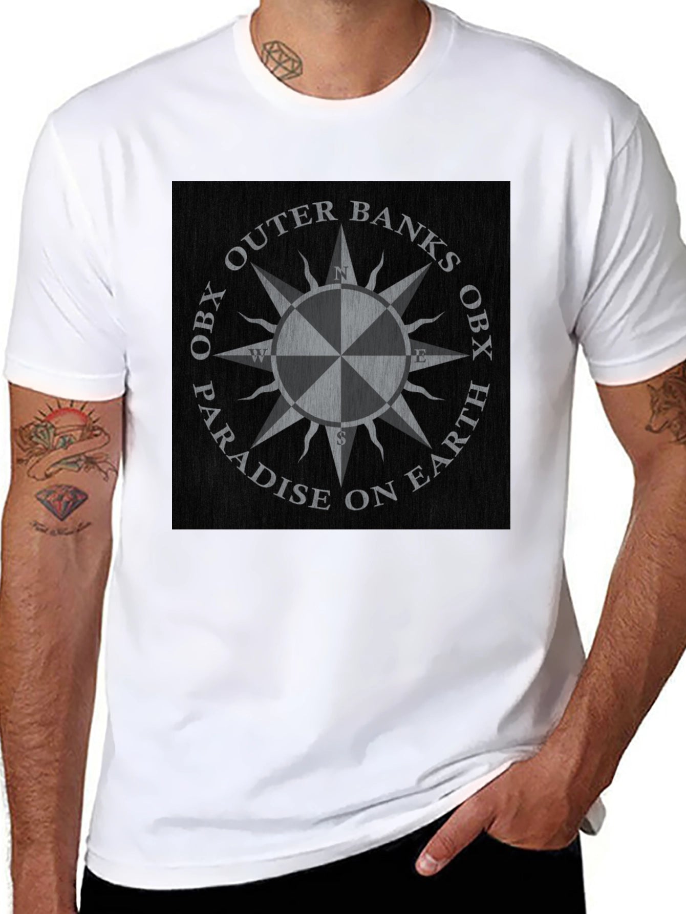 Outer Banks Compass T-Shirt - Paradise on Earth OBX