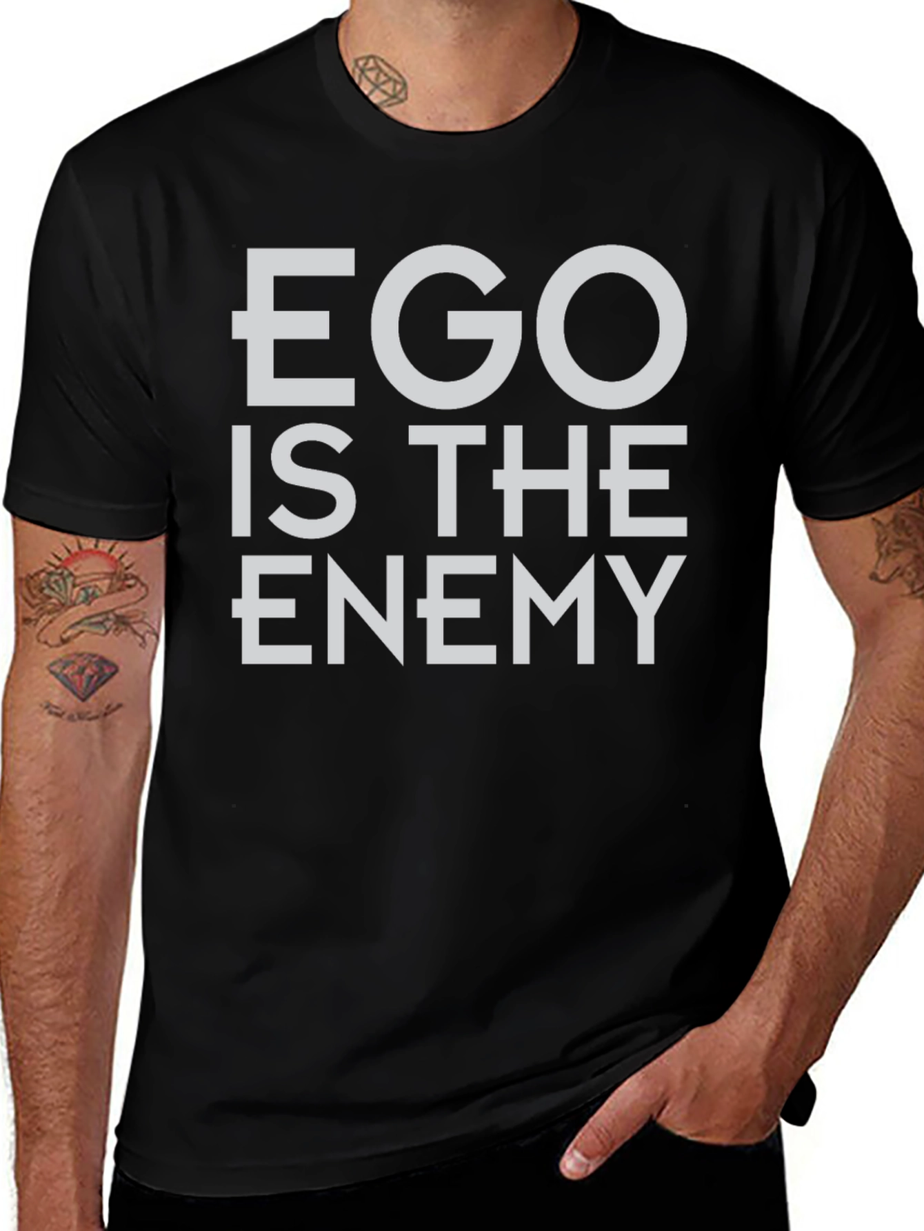 Ego Is The Enemy Graphic Tee - Black