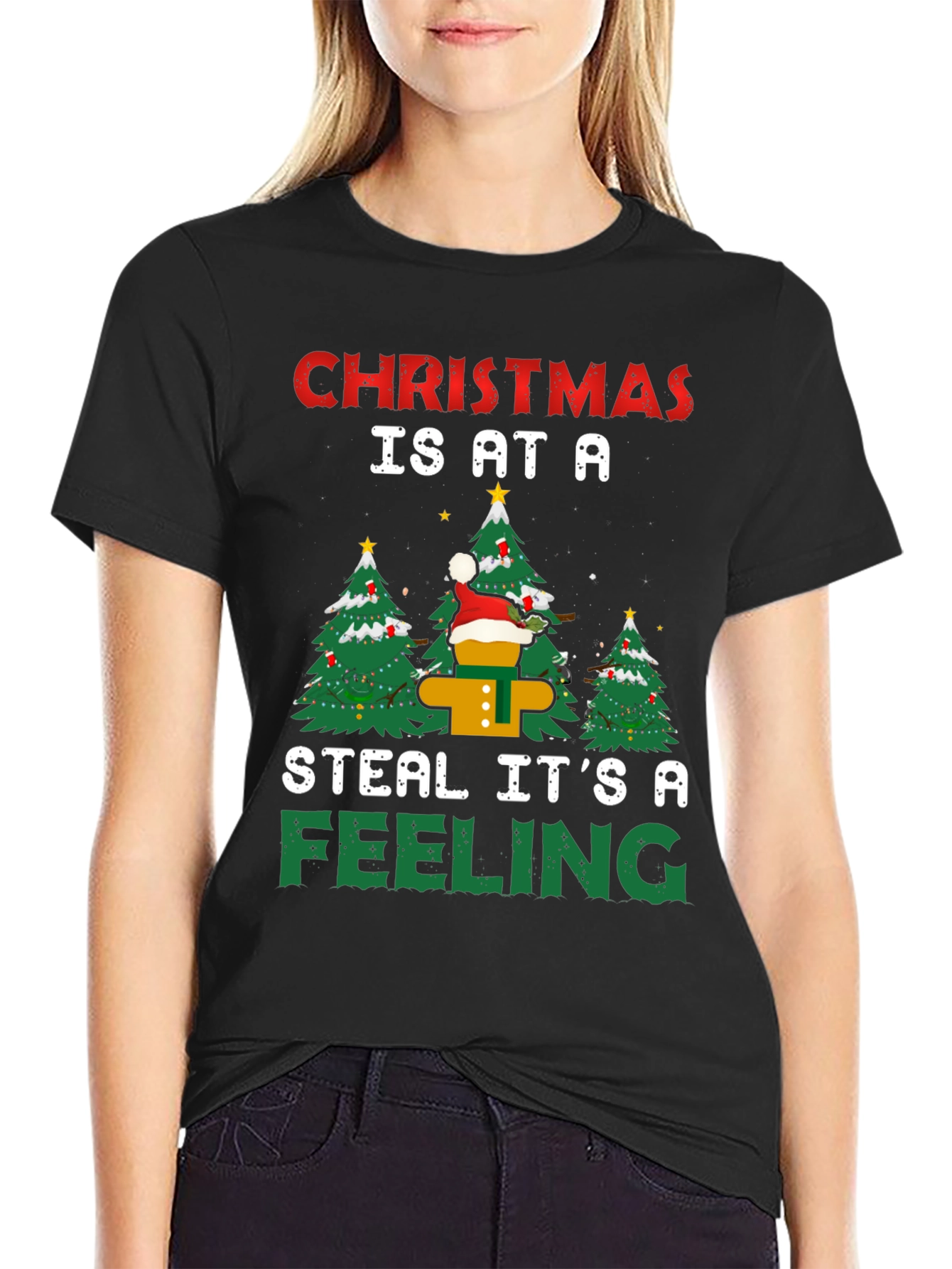Christmas Feeling T-Shirt Funny Christmas Tree Apparel