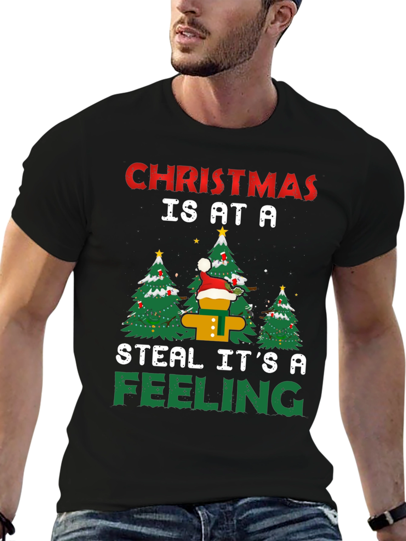 Christmas Feeling T-Shirt Funny Christmas Tree Apparel