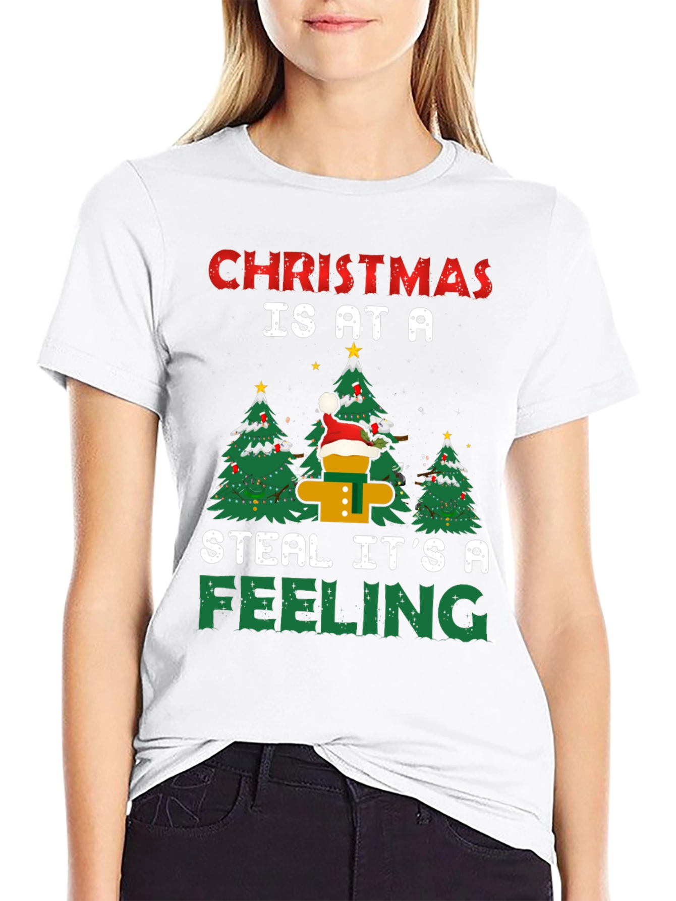 Christmas Feeling T-Shirt Funny Christmas Tree Apparel