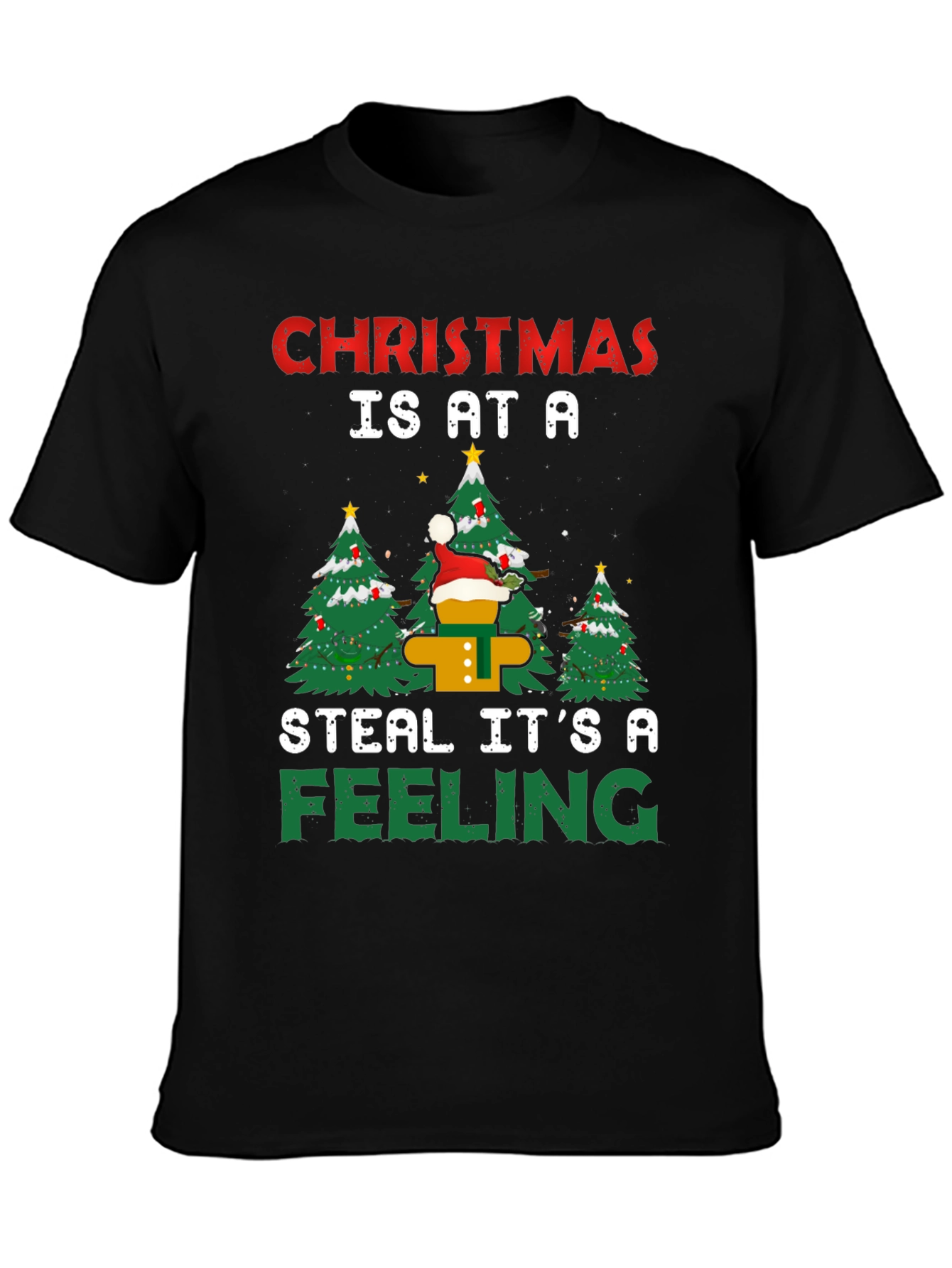 Christmas Feeling T-Shirt Funny Christmas Tree Apparel
