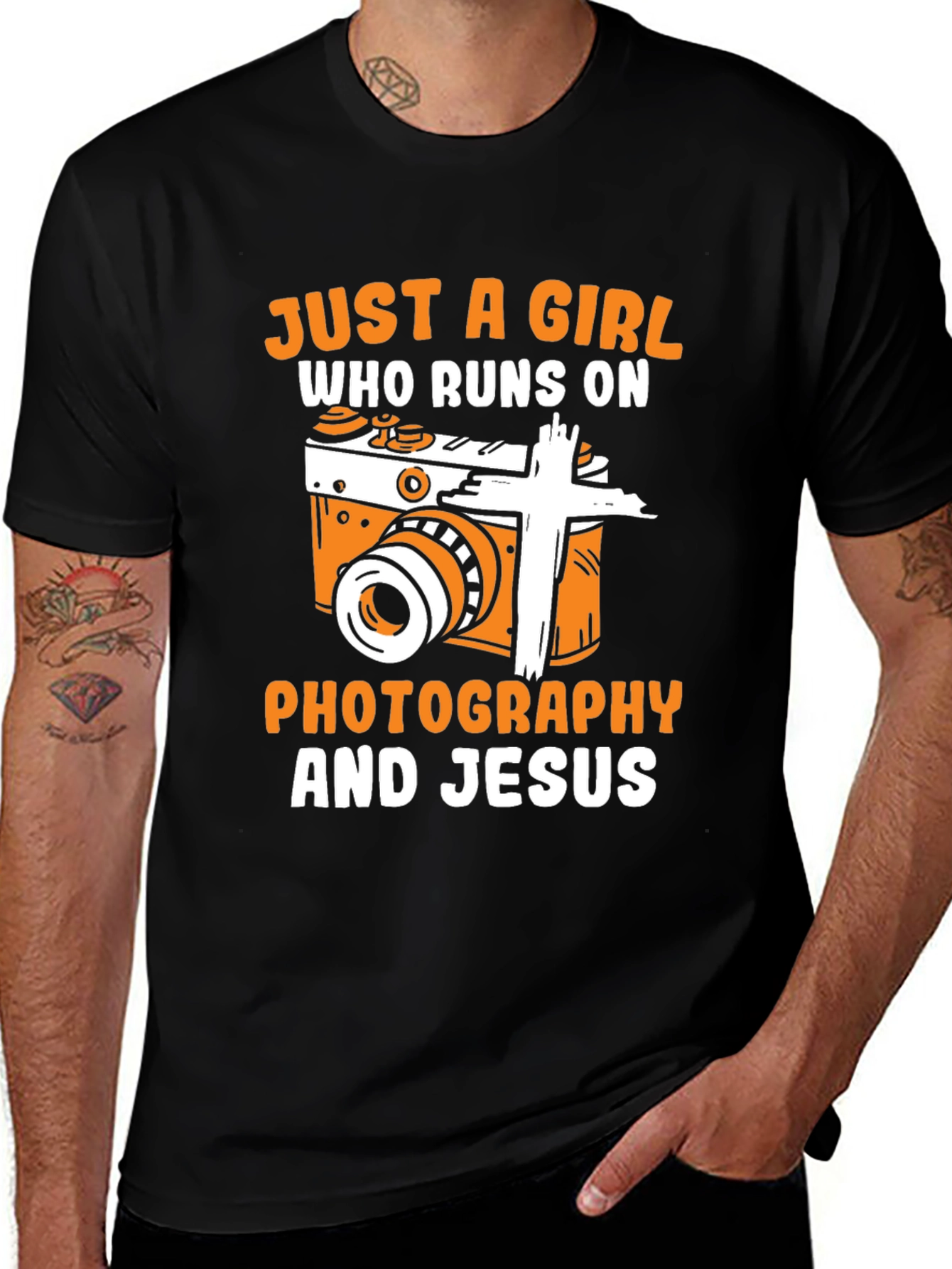 Girl Runs On Photography & Jesus T-Shirt