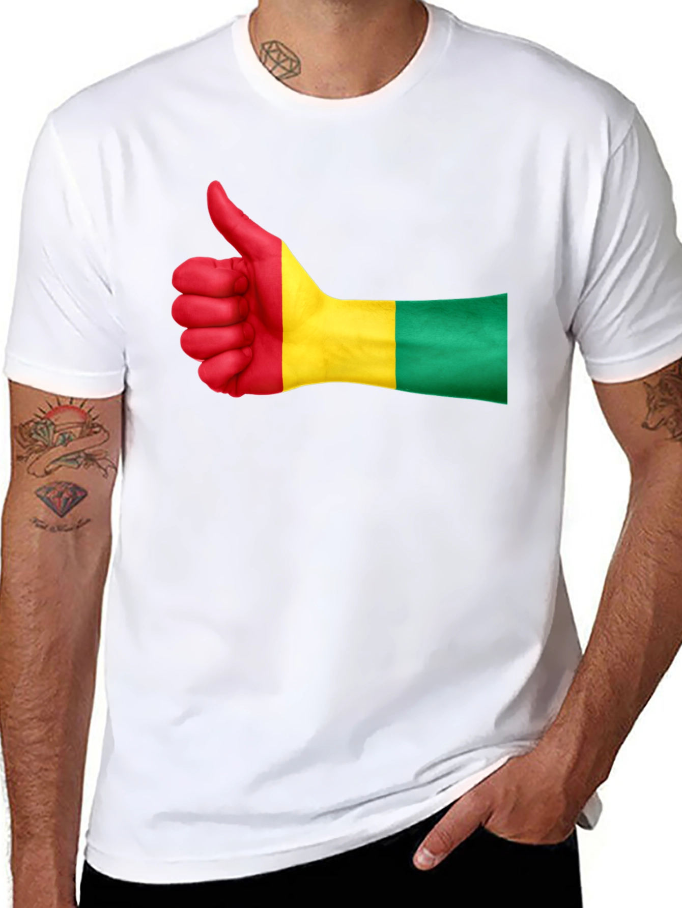 Guinea Flag Thumbs Up Graphic T-Shirt