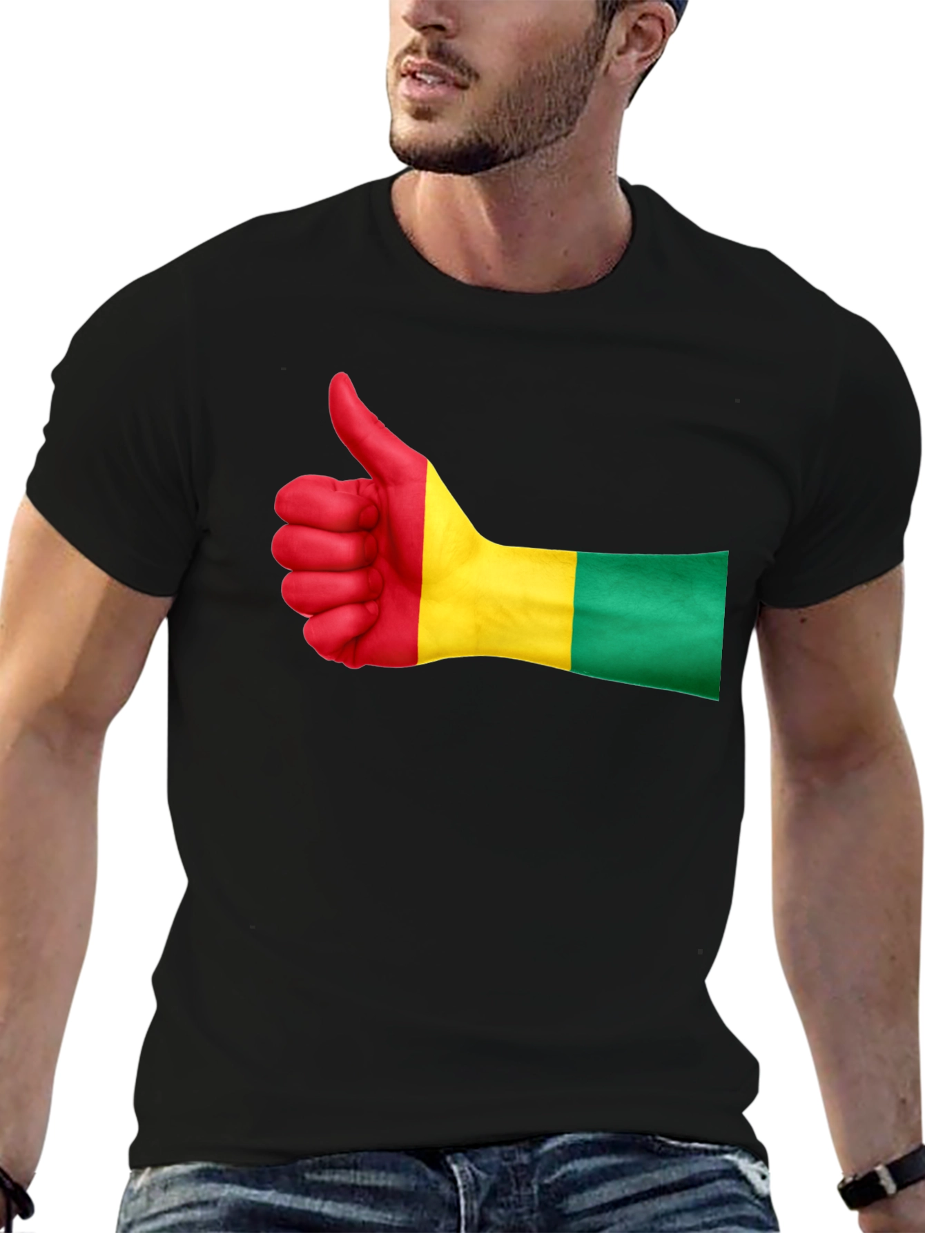 Guinea Flag Thumbs Up Graphic T-Shirt