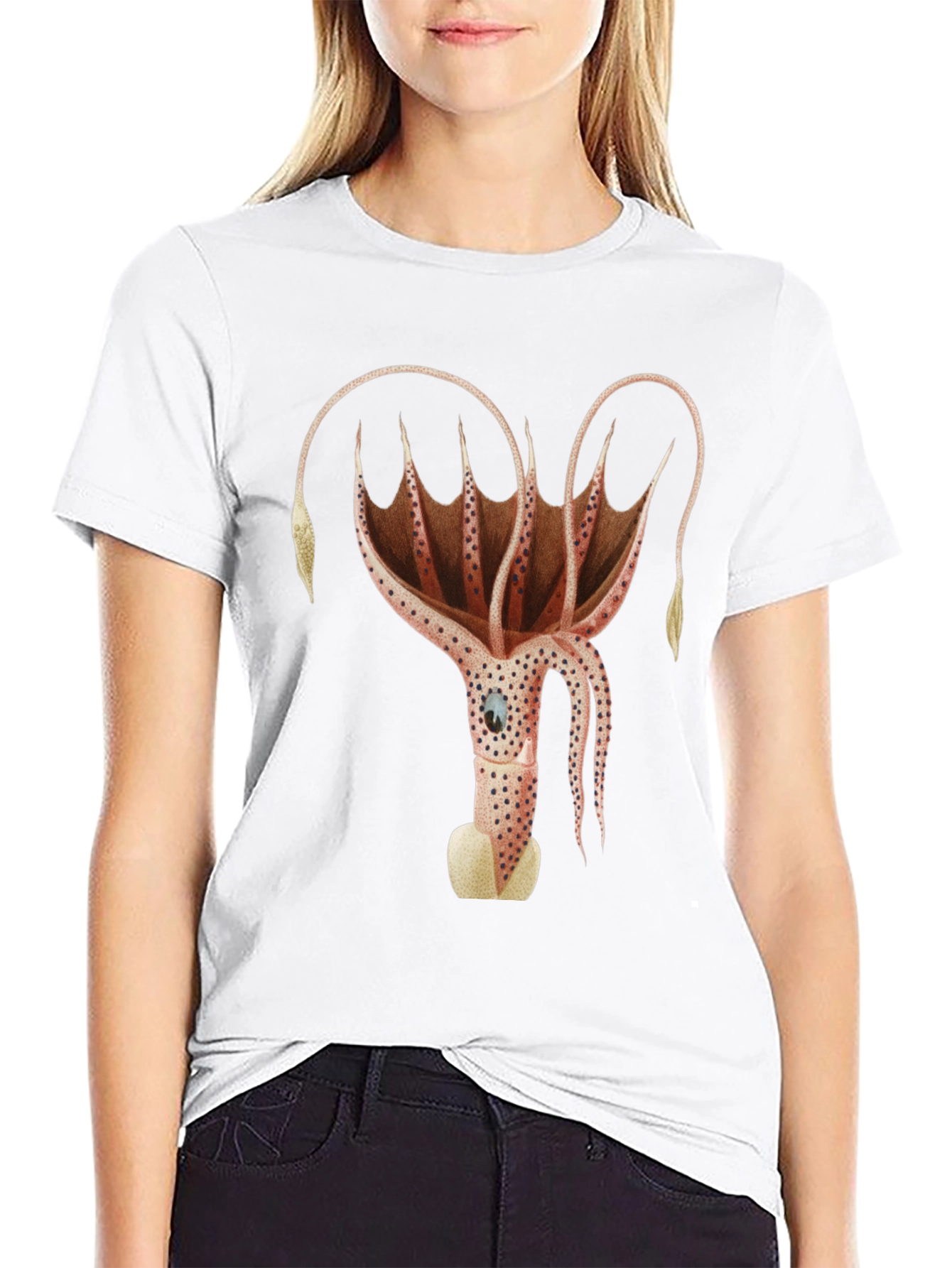 Bioluminescent Squid Graphic T-Shirt