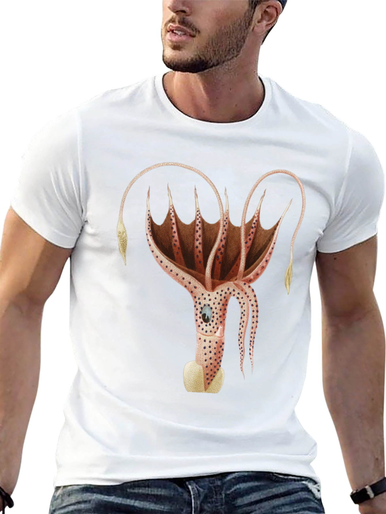 Bioluminescent Squid Graphic T-Shirt