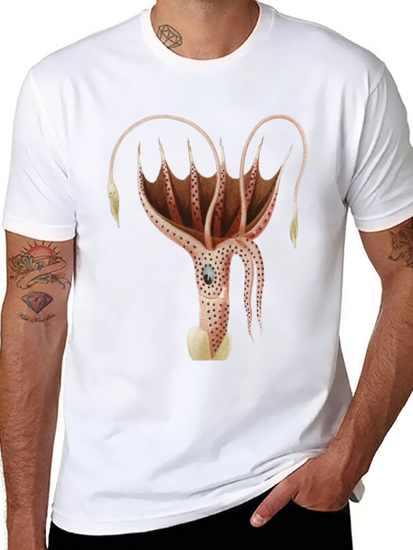 Bioluminescent Squid Graphic T-Shirt