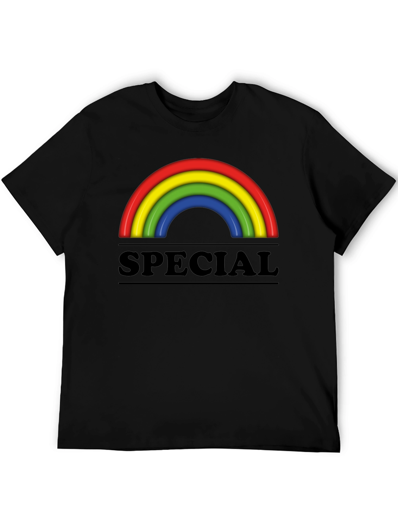 Special Rainbow Graphic T-Shirt - Black