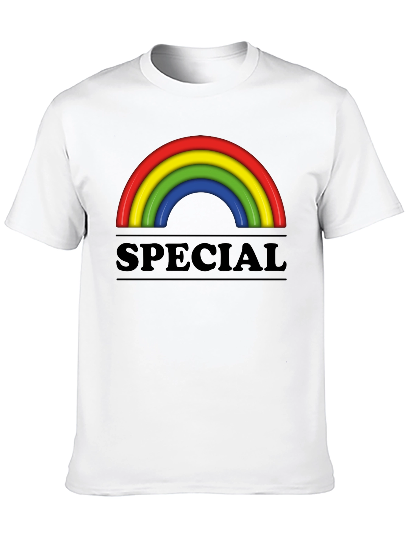 Special Rainbow Graphic T-Shirt - Black