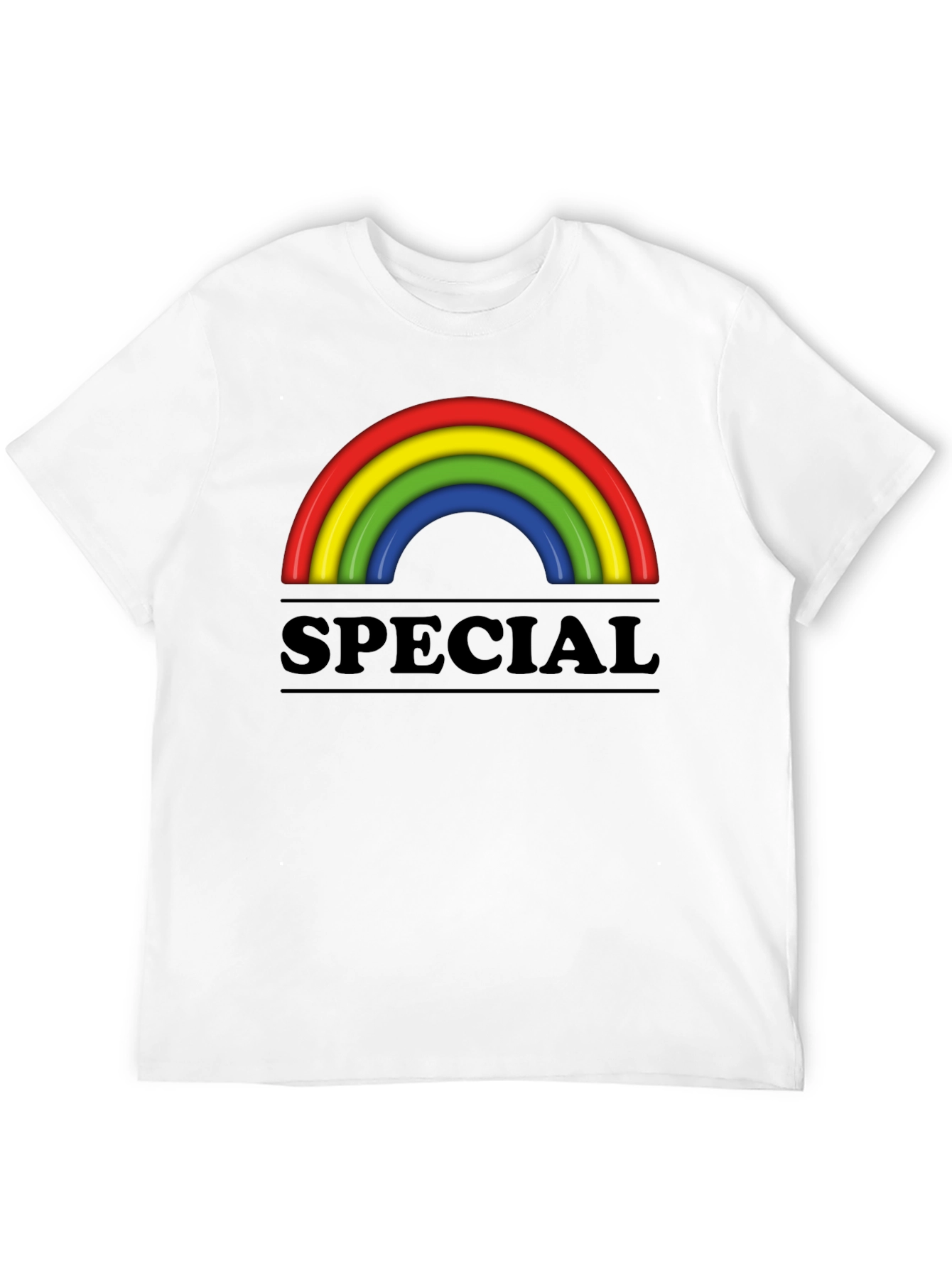 Special Rainbow Graphic T-Shirt - Black