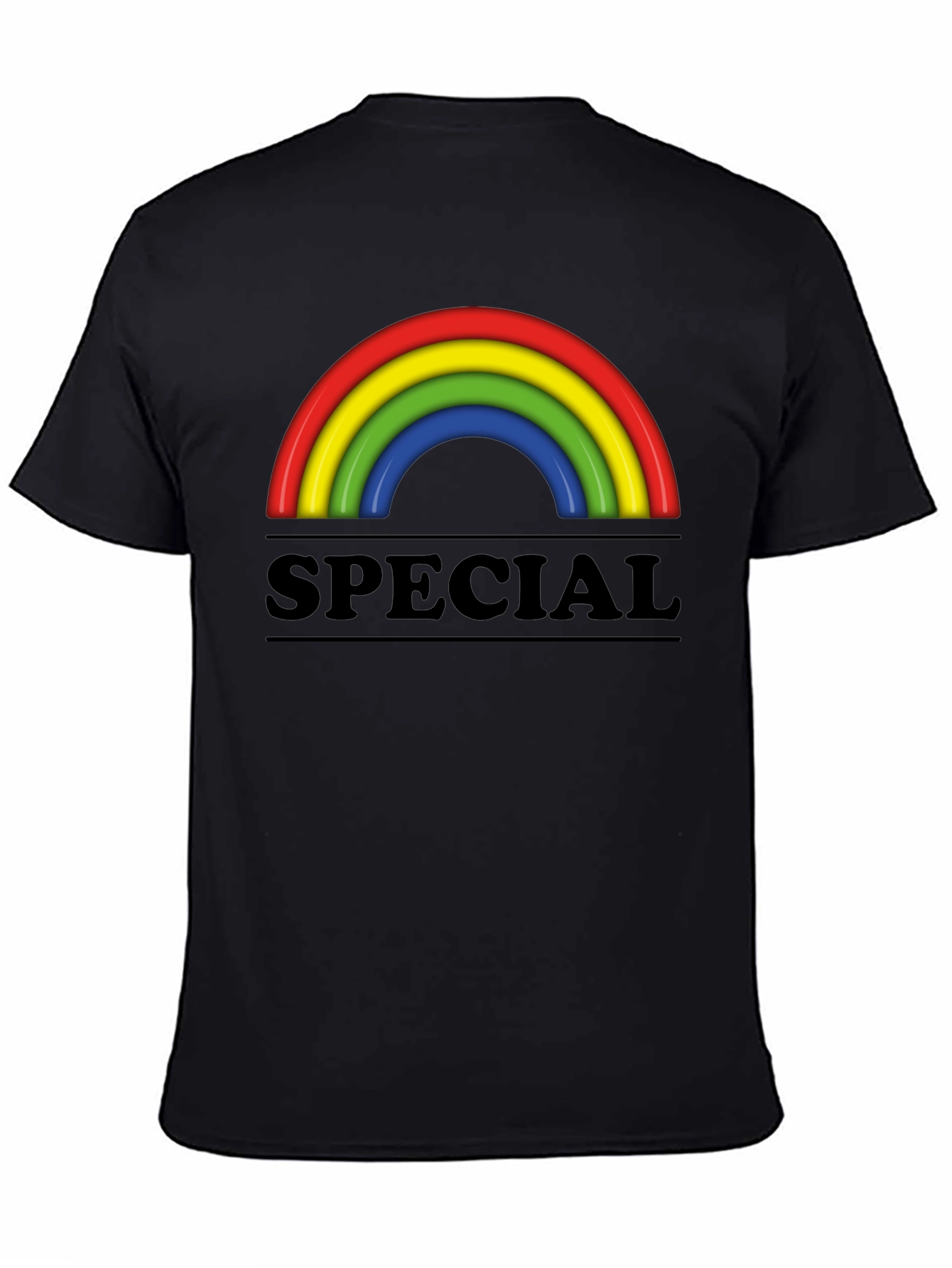 Special Rainbow Graphic T-Shirt - Black
