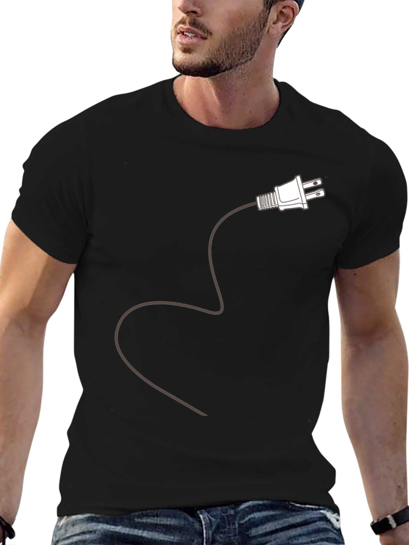 Plug In T-Shirt - Electric Power Novelty Tee