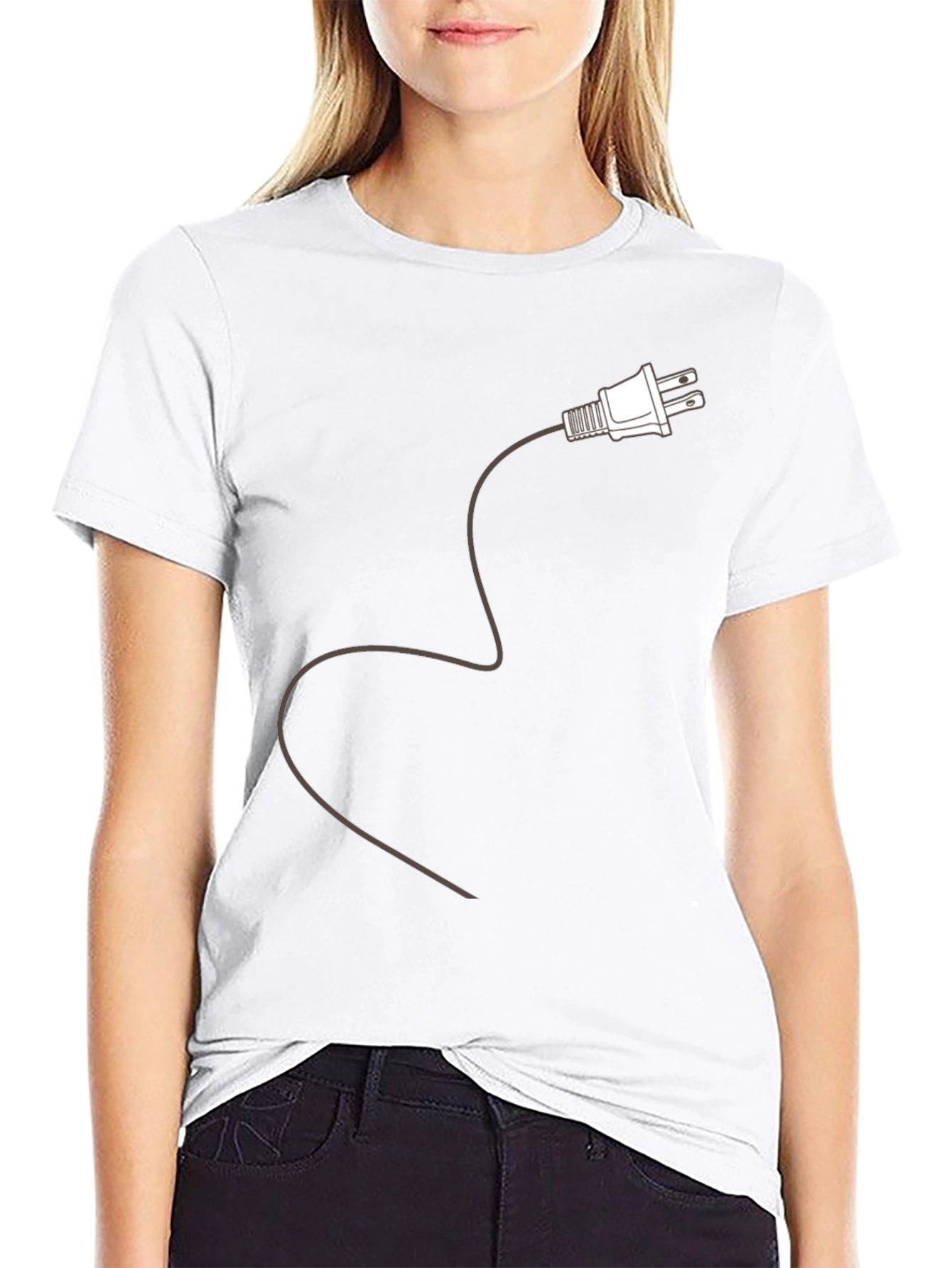 Plug In T-Shirt - Electric Power Novelty Tee