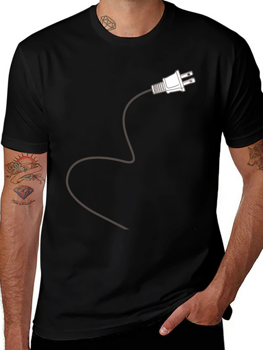 Plug In T-Shirt - Electric Power Novelty Tee