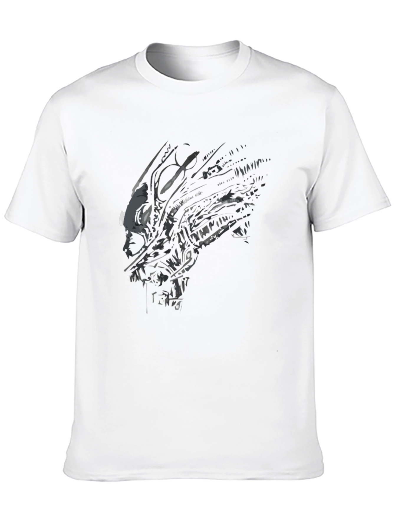 Alien Xenomorph Graphic Print Black T-Shirt