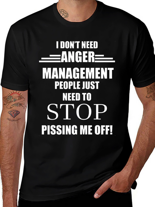 Anger Management Graphic Tee - Sarcastic Humor T-Shirt