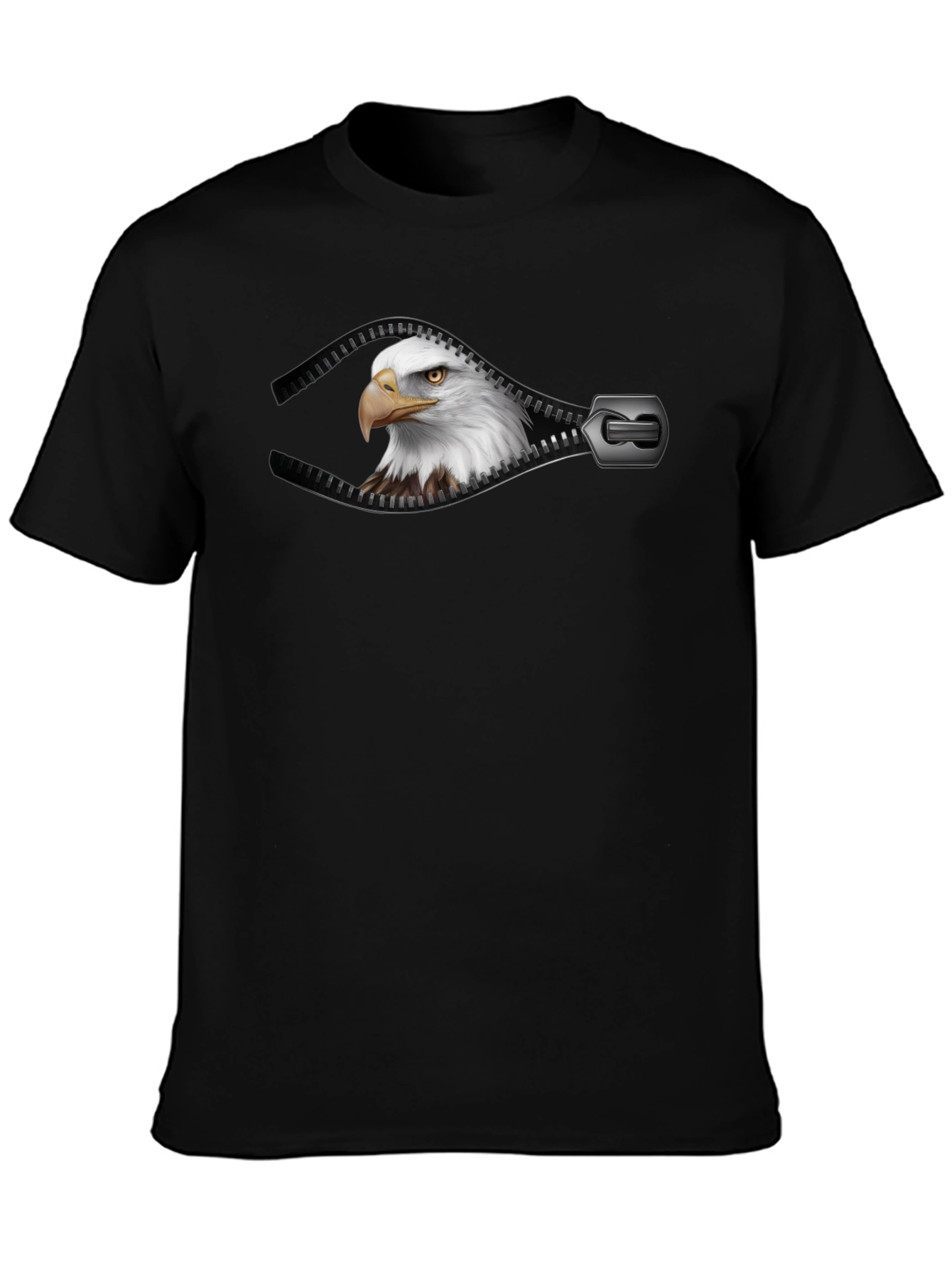 Eagle Zipper Graphic T-Shirt