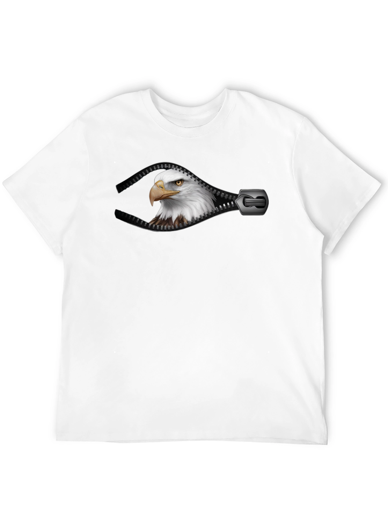Eagle Zipper Graphic T-Shirt