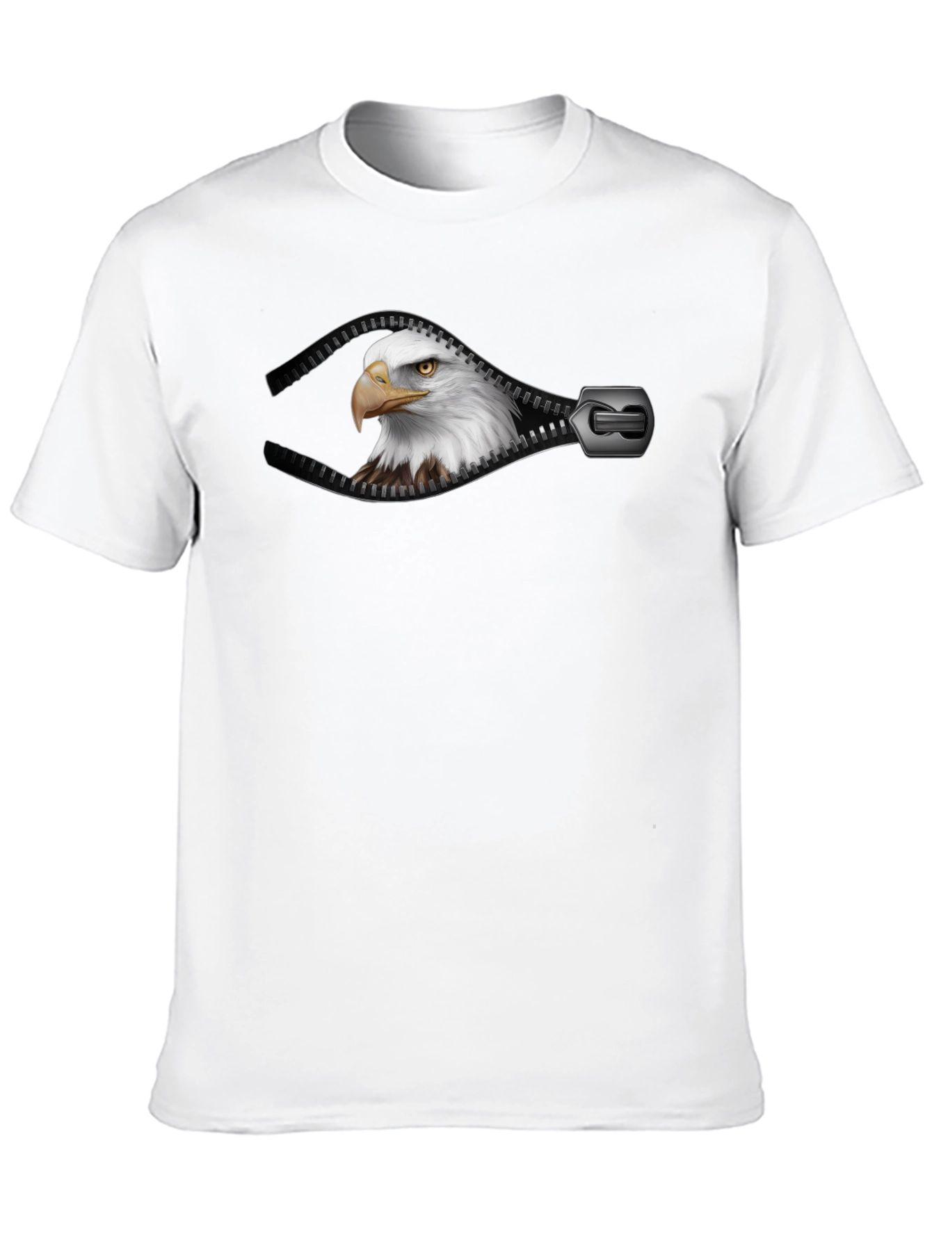 Eagle Zipper Graphic T-Shirt