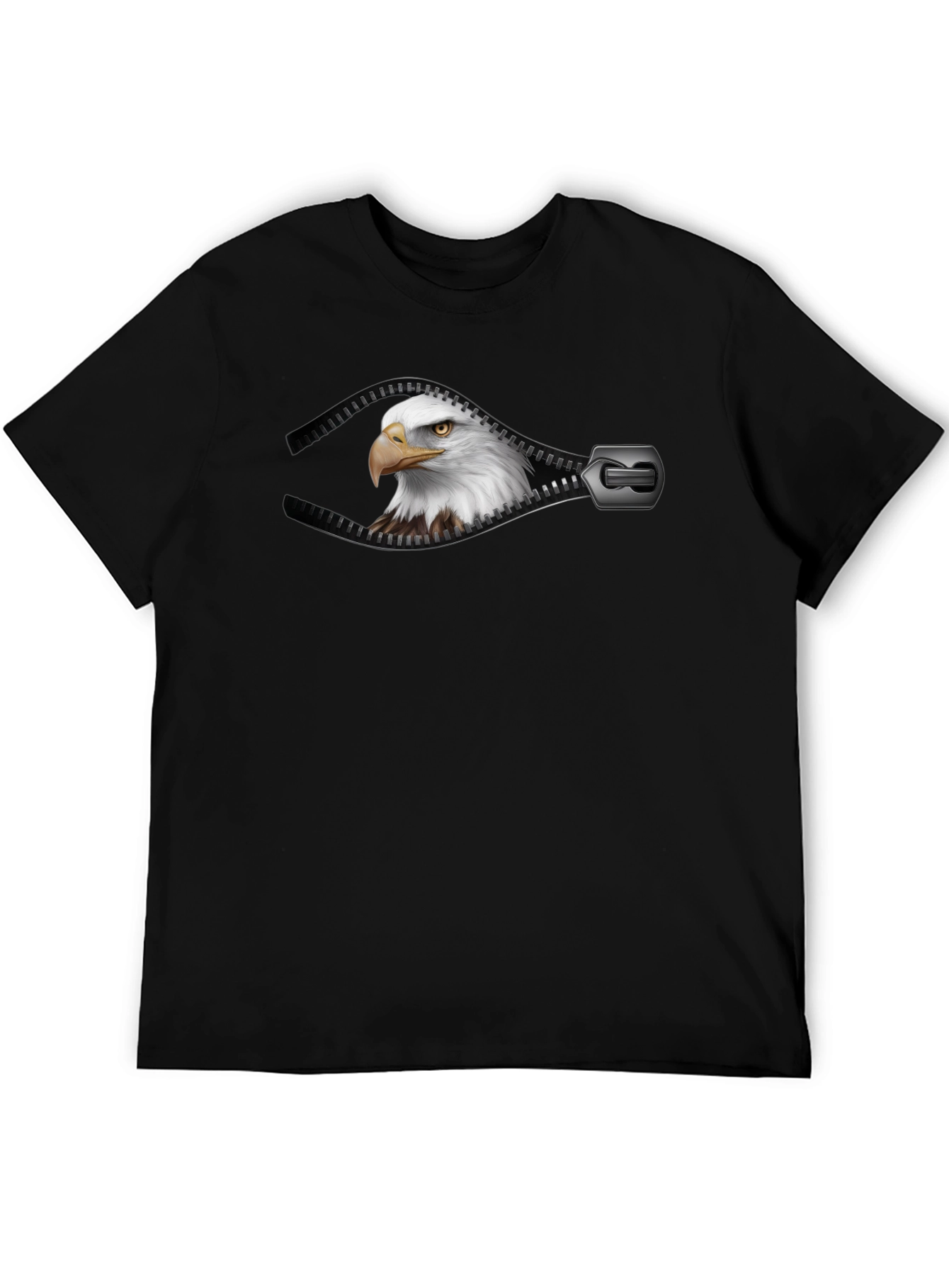 Eagle Zipper Graphic T-Shirt