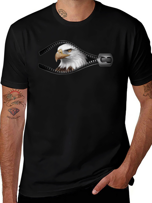 Eagle Zipper Graphic T-Shirt