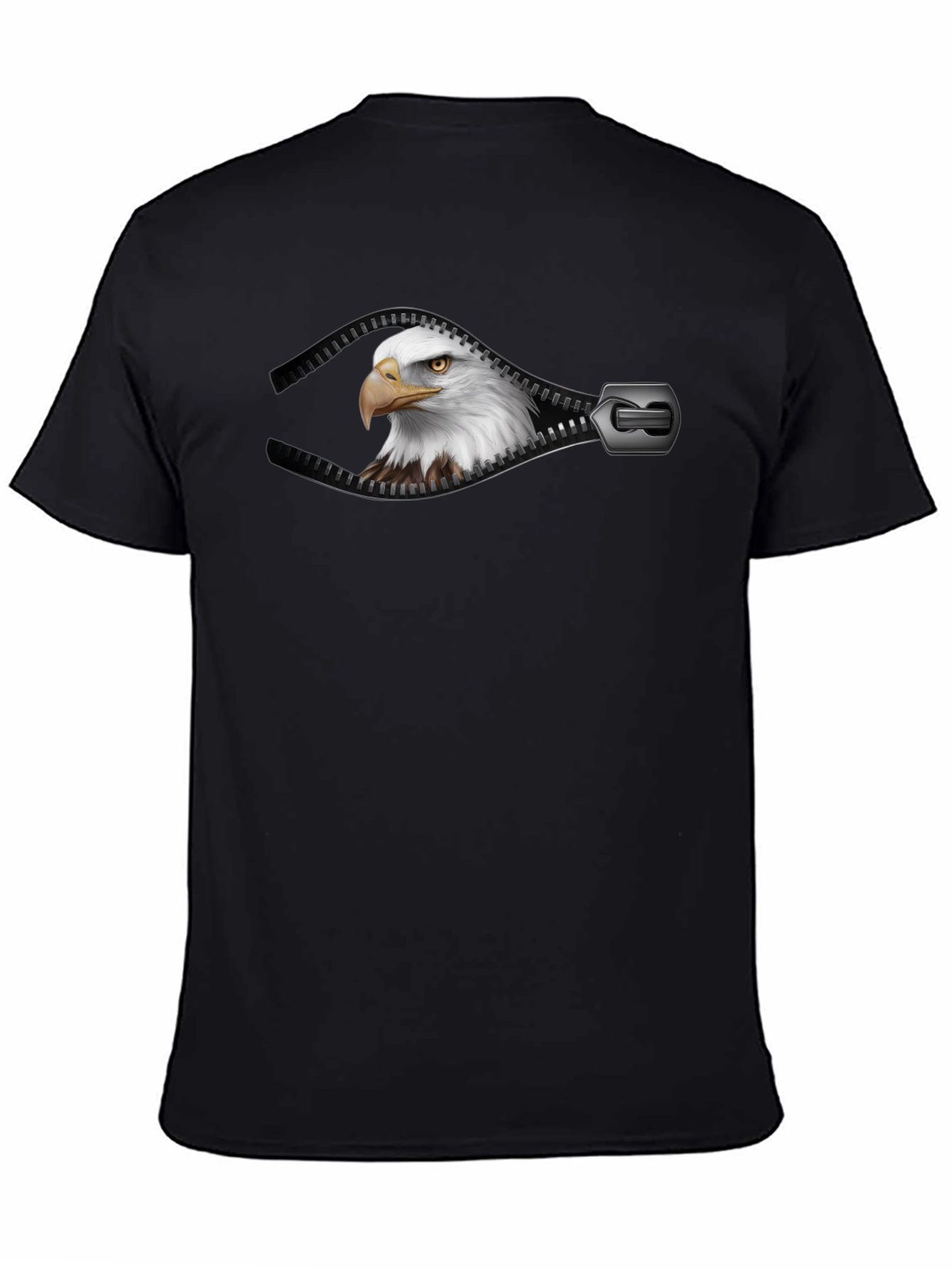 Eagle Zipper Graphic T-Shirt