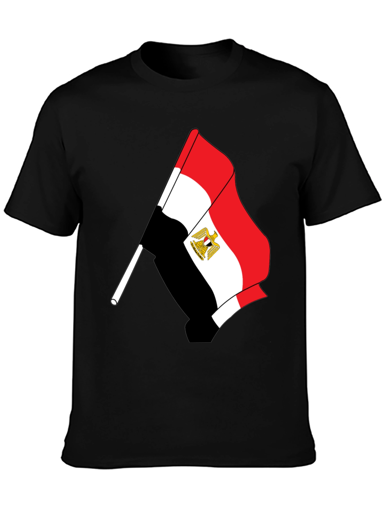 Egypt Flag Graphic T-Shirt - Black Cotton Tee