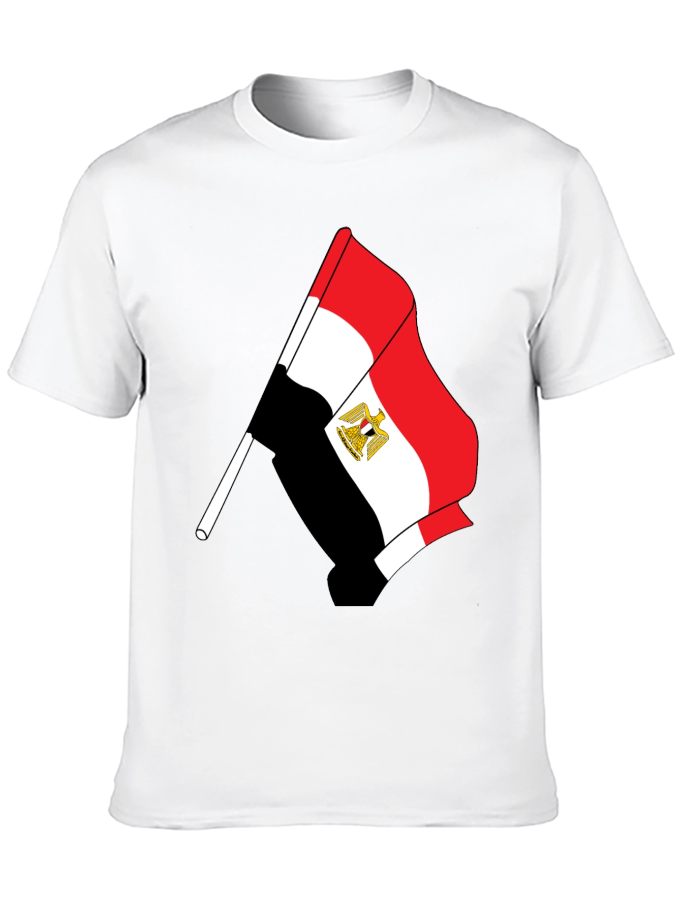 Egypt Flag Graphic T-Shirt - Black Cotton Tee