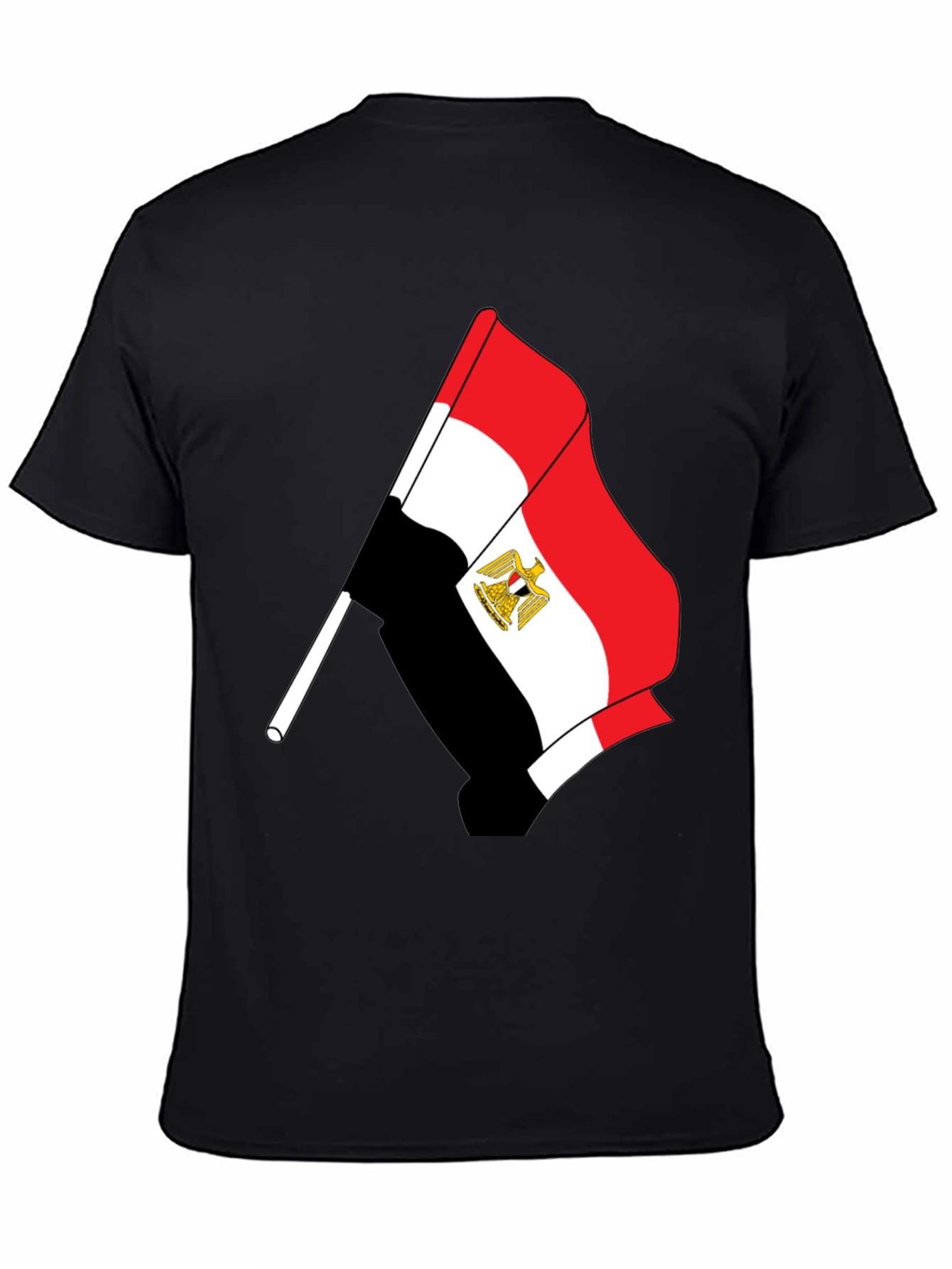 Egypt Flag Graphic T-Shirt - Black Cotton Tee