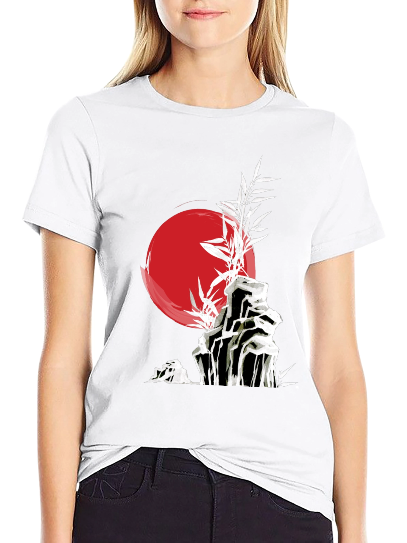 Japanese Sunset Graphic T-Shirt