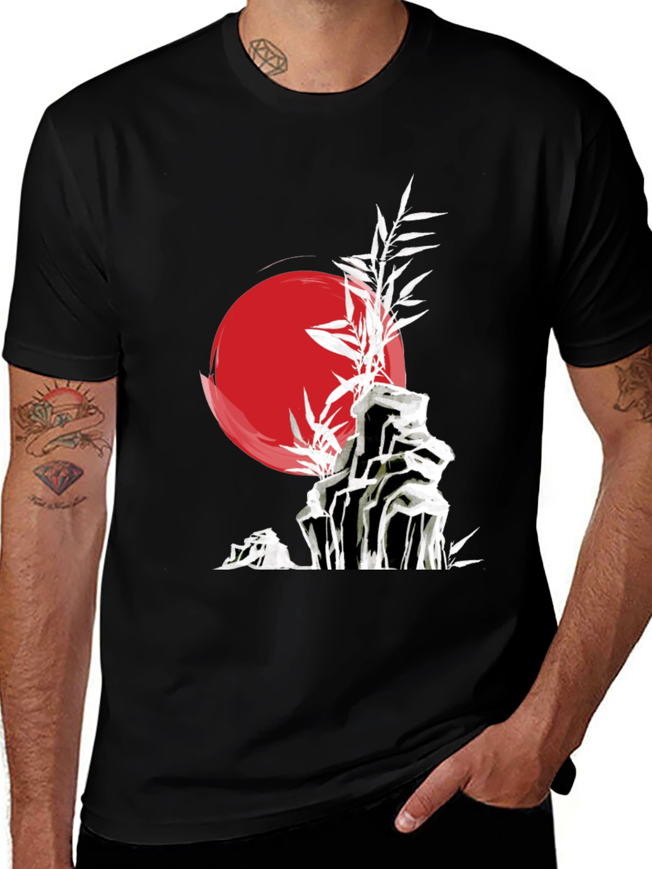 Japanese Sunset Graphic T-Shirt